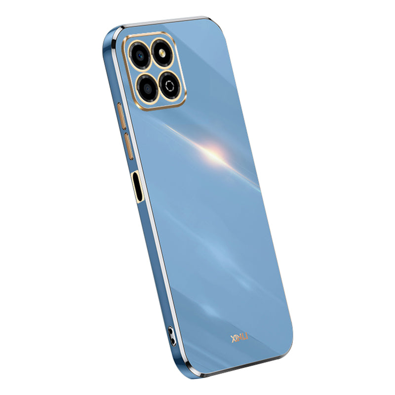 XINLI Electroplating Frame Phone Case for Honor X8a 4G , Anti-drop Soft TPU Phone Cover