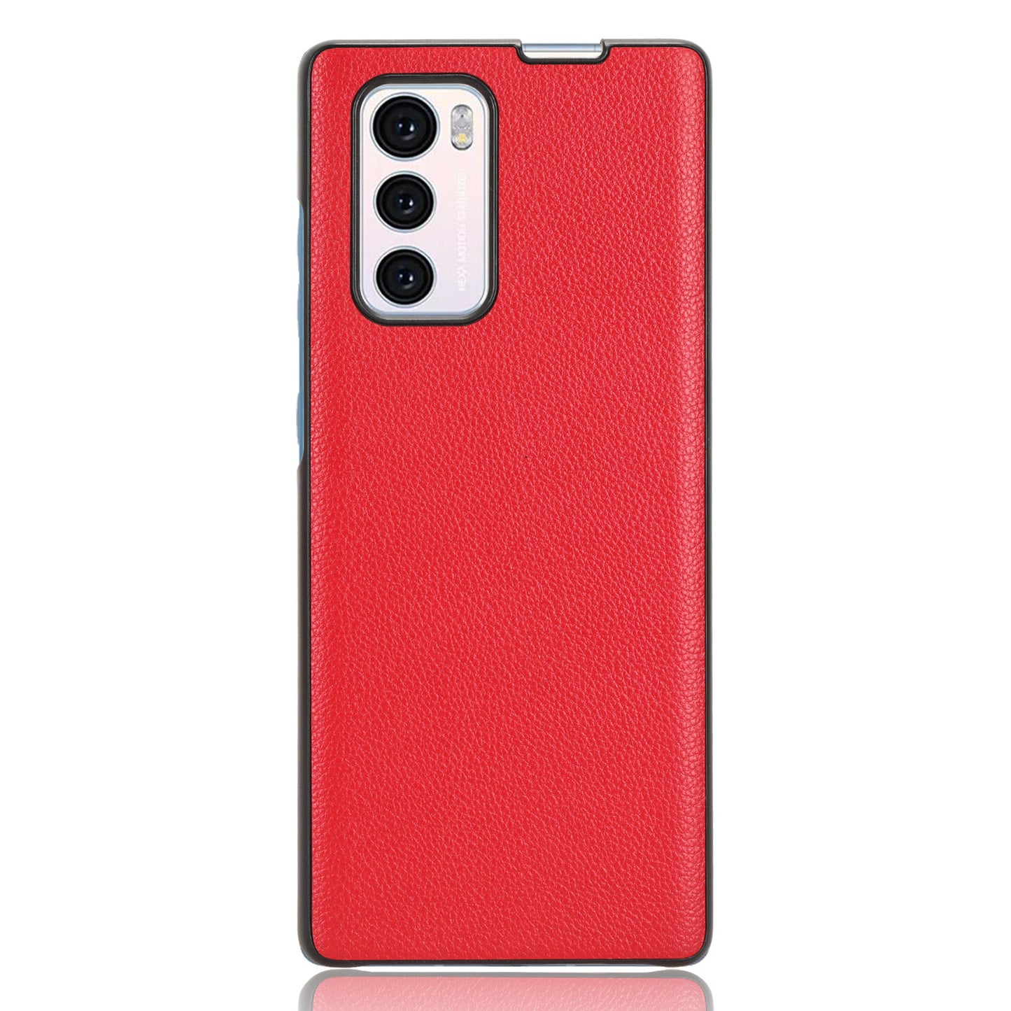 For LG Wing 5G Litchi Texture PU Leather Coated PC Case Anti-scratch Cell Phone Cover