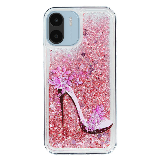 For Xiaomi Redmi A1 4G / A2 4G Embossment Pattern Quicksand Phone Case Anti-scratch TPU Phone Cover