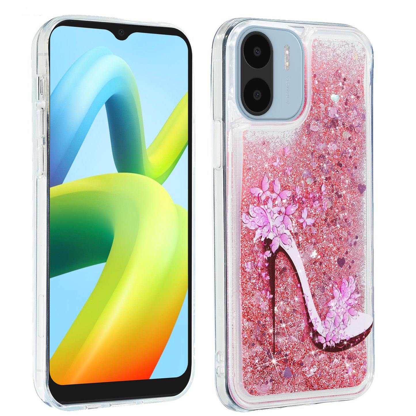 For Xiaomi Redmi A1 4G / A2 4G Embossment Pattern Quicksand Phone Case Anti-scratch TPU Phone Cover