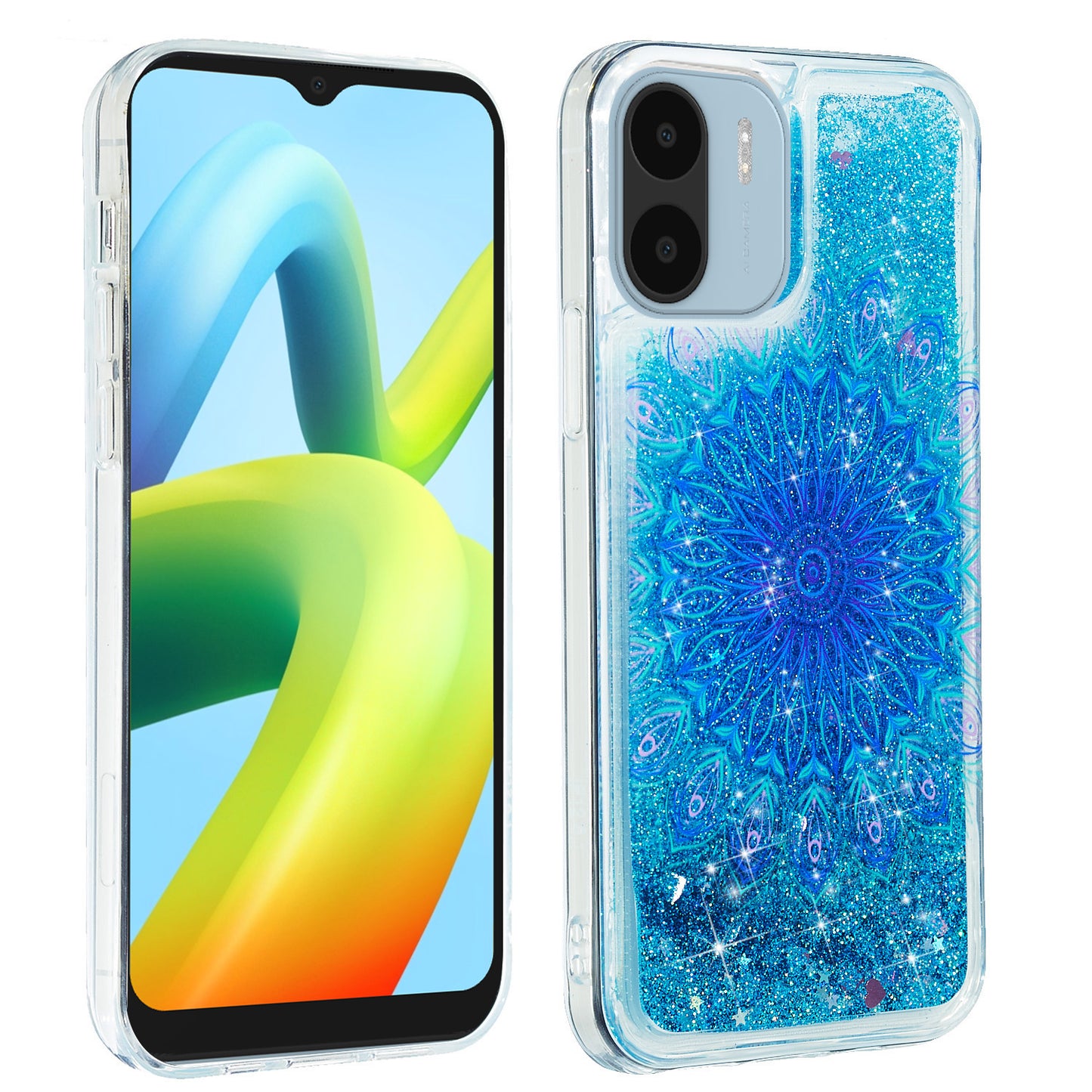 For Xiaomi Redmi A1 4G / A2 4G Embossment Pattern Quicksand Phone Case Anti-scratch TPU Phone Cover