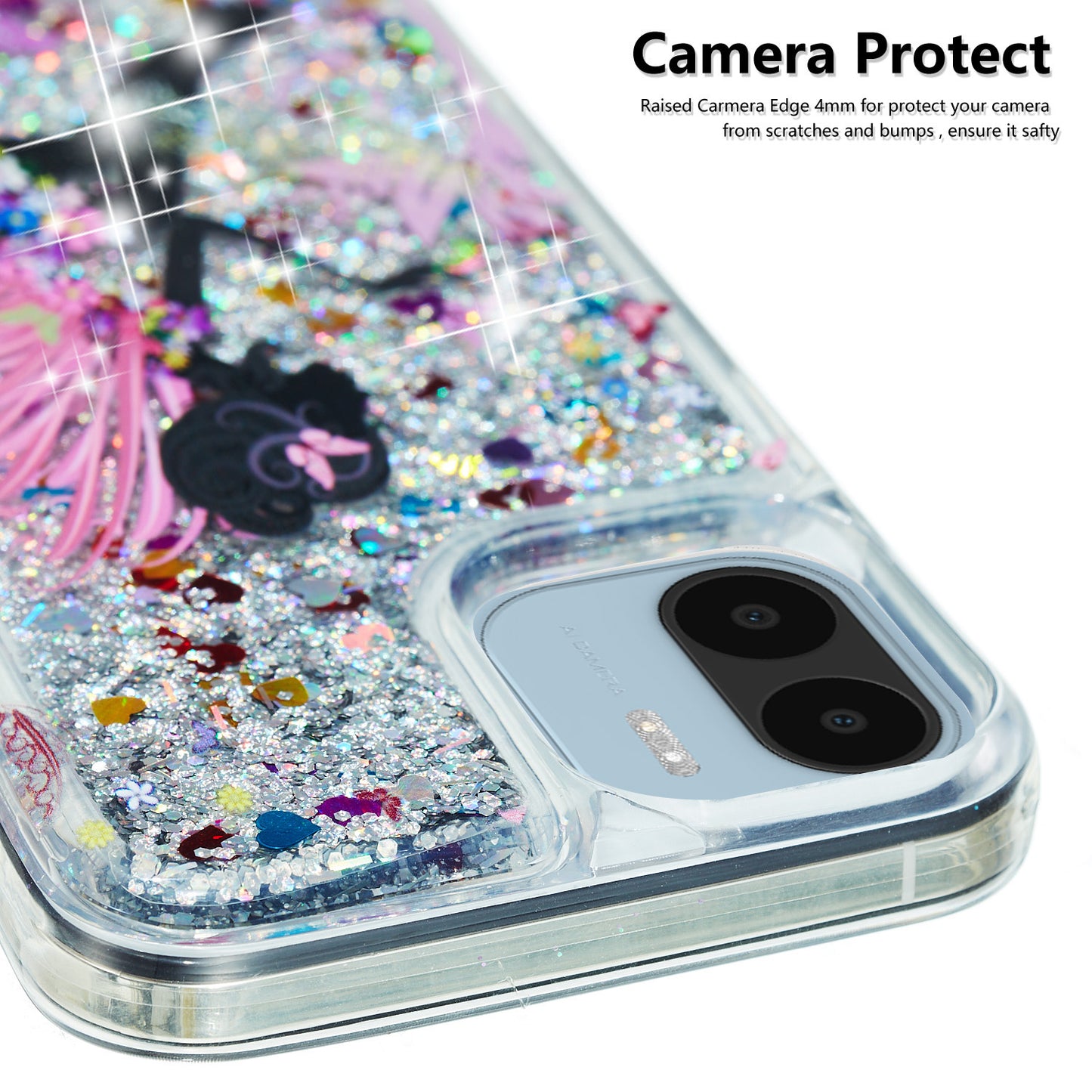 For Xiaomi Redmi A1 4G / A2 4G Embossment Pattern Quicksand Phone Case Anti-scratch TPU Phone Cover