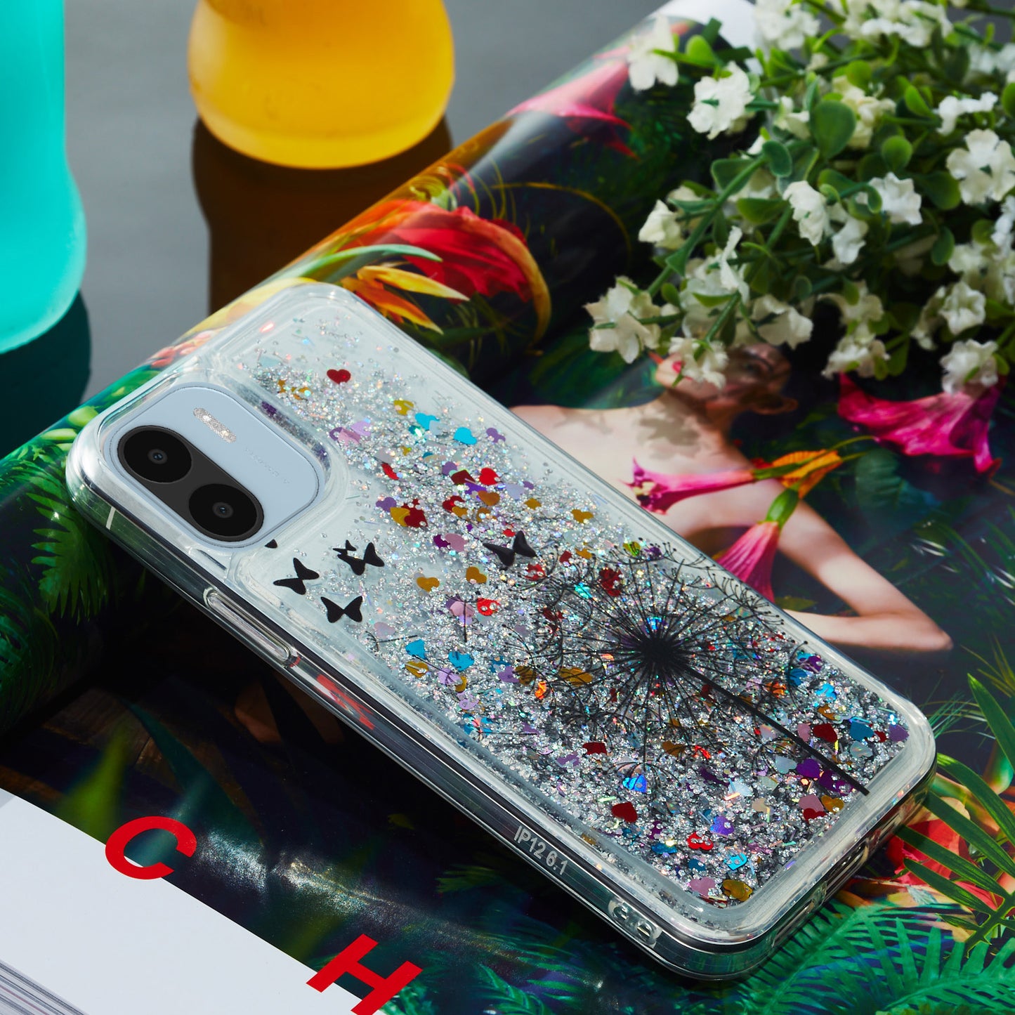 For Xiaomi Redmi A1 4G / A2 4G Embossment Pattern Quicksand Phone Case Anti-scratch TPU Phone Cover