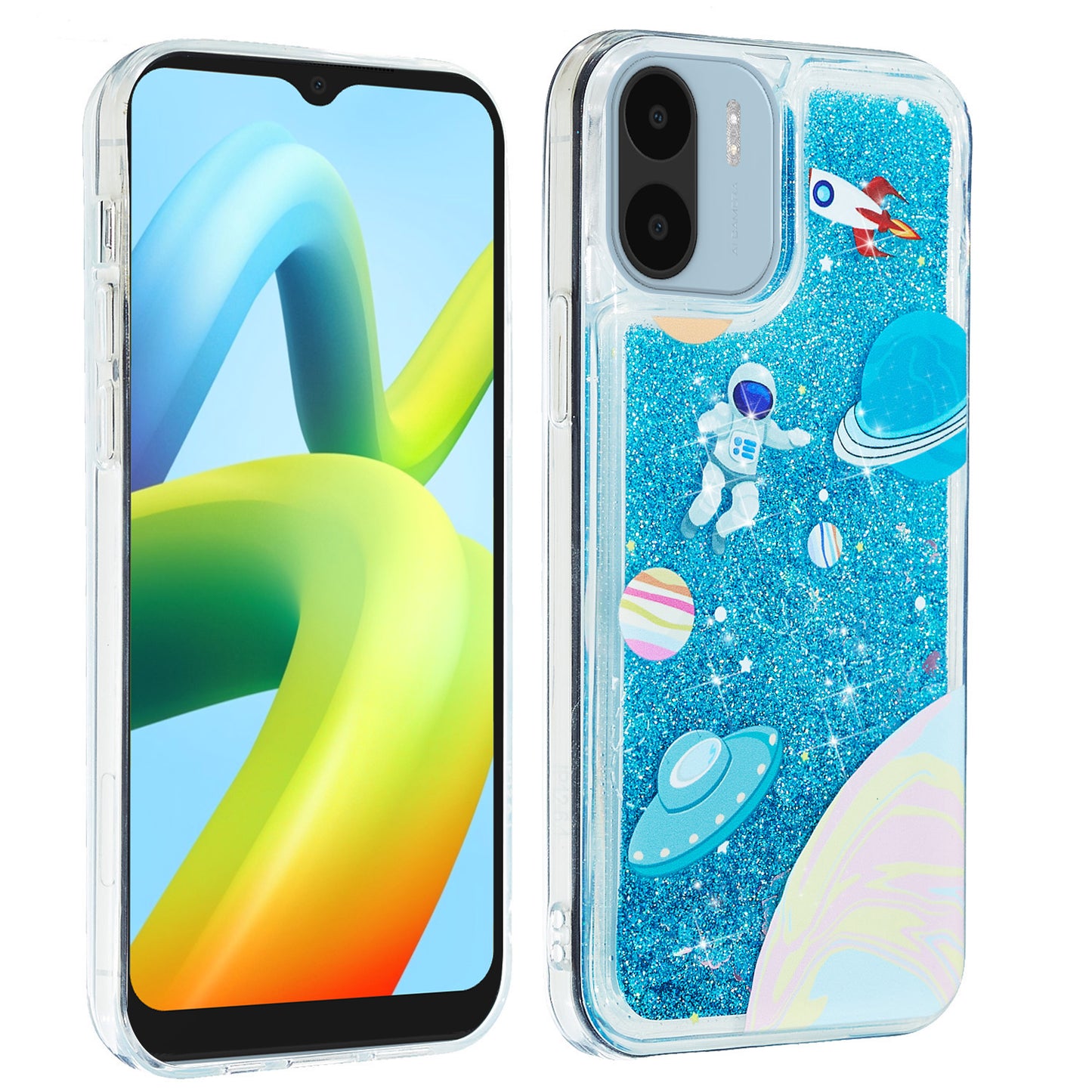 For Xiaomi Redmi A1 4G / A2 4G Embossment Pattern Quicksand Phone Case Anti-scratch TPU Phone Cover
