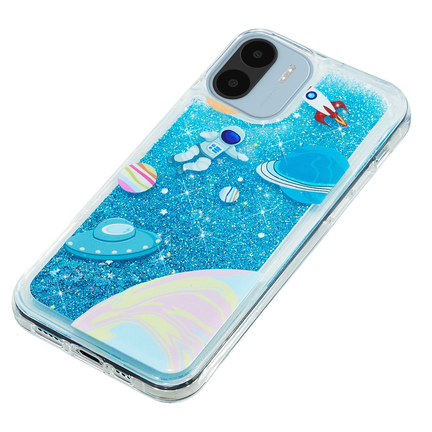 For Xiaomi Redmi A1 4G / A2 4G Embossment Pattern Quicksand Phone Case Anti-scratch TPU Phone Cover