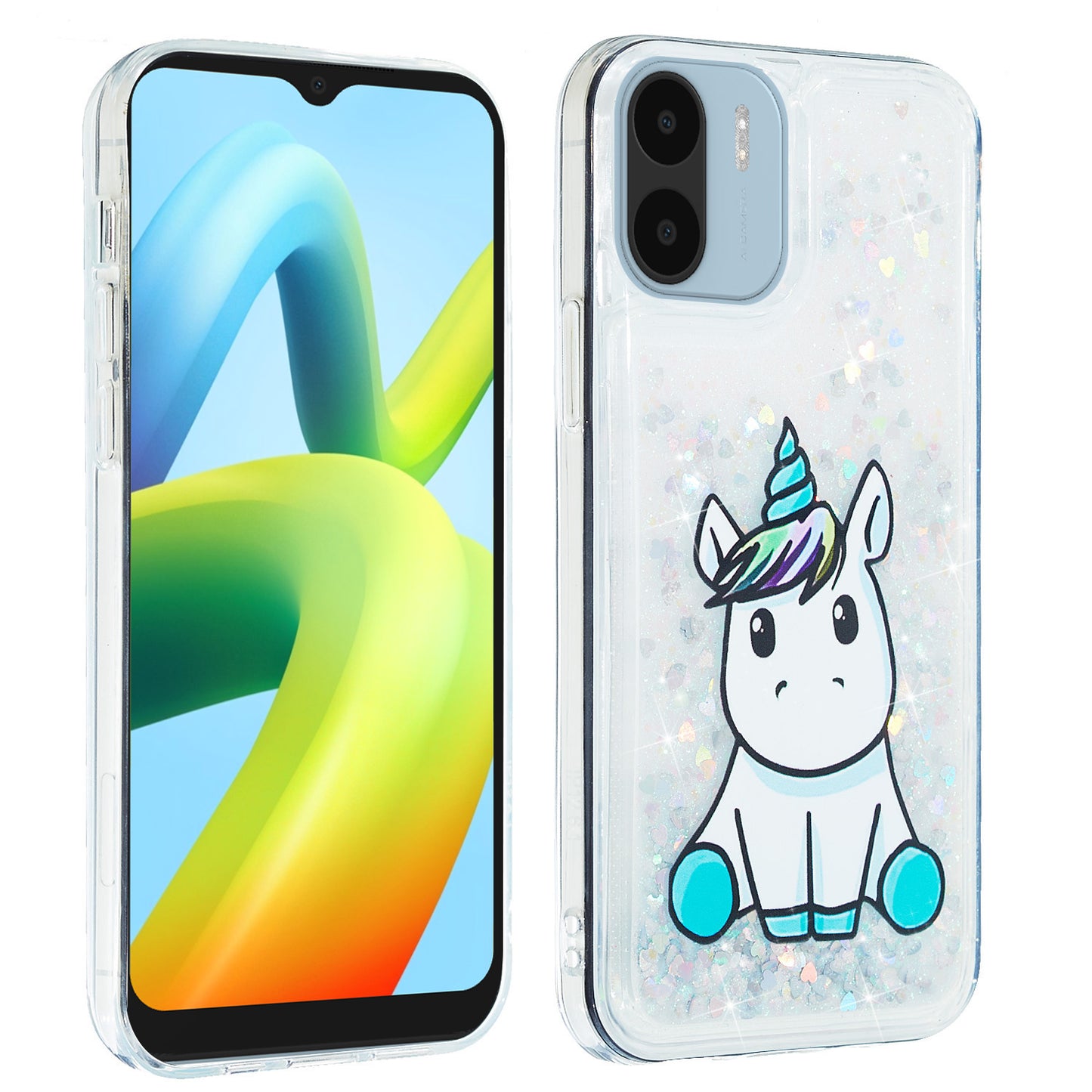 For Xiaomi Redmi A1 4G / A2 4G Embossment Pattern Quicksand Phone Case Anti-scratch TPU Phone Cover