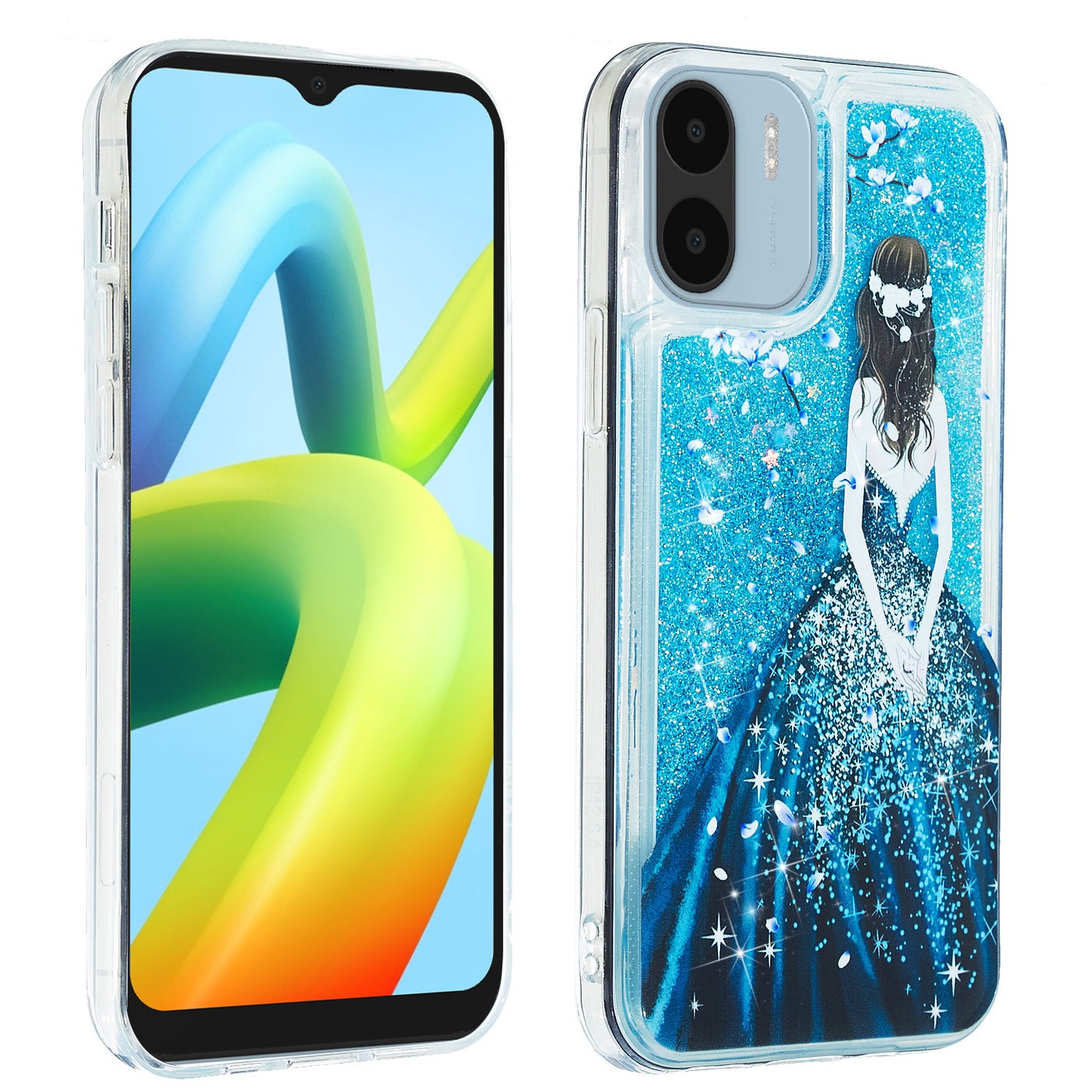 For Xiaomi Redmi A1 4G / A2 4G Embossment Pattern Quicksand Phone Case Anti-scratch TPU Phone Cover