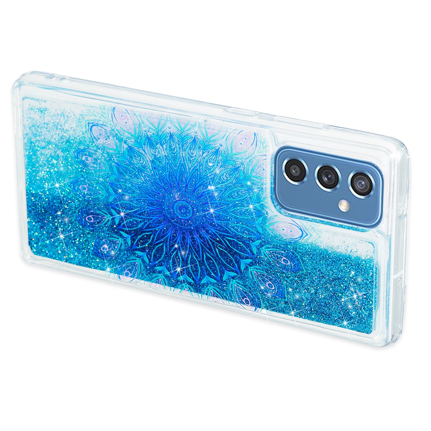 For Samsung Galaxy A34 5G Soft TPU Liquid Quicksand Phone Case Embossment Pattern Cellphone Cover