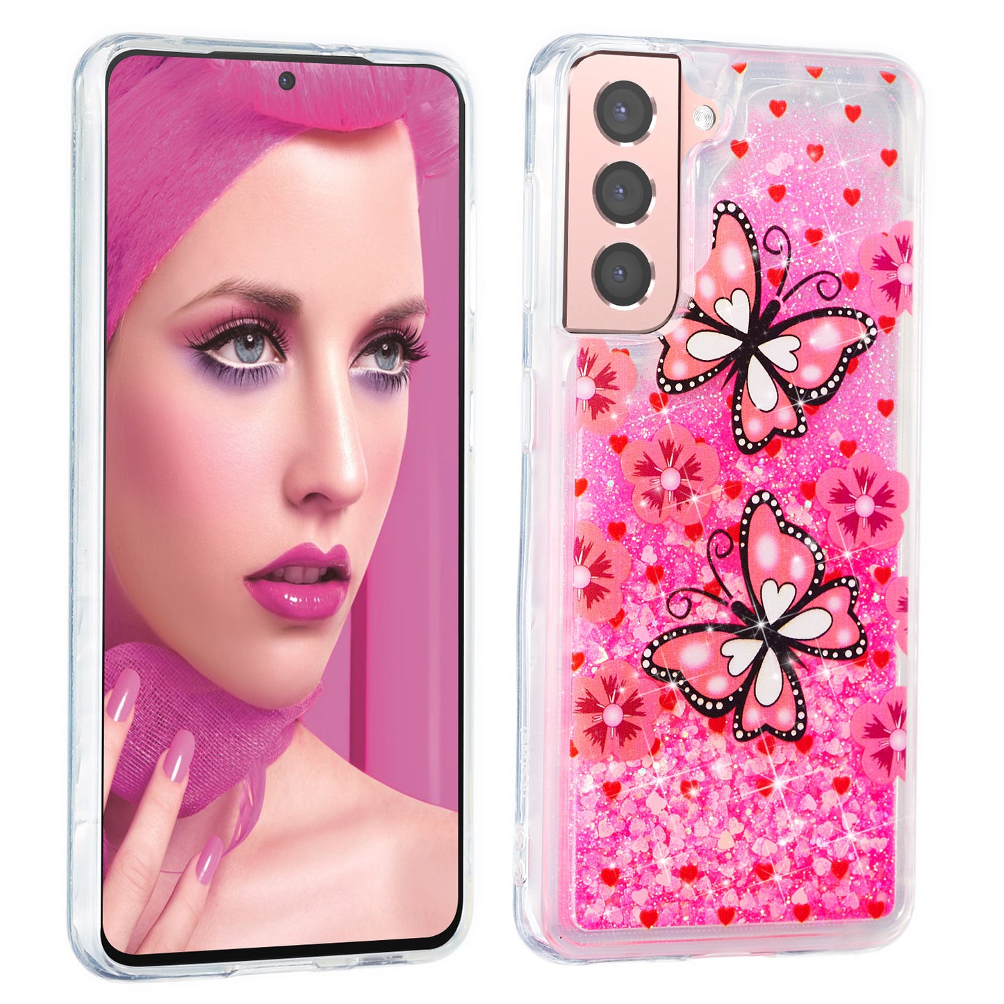 For Samsung Galaxy S23 Cell Phone Case Liquid Quicksand Embossment Pattern Phone TPU Cover