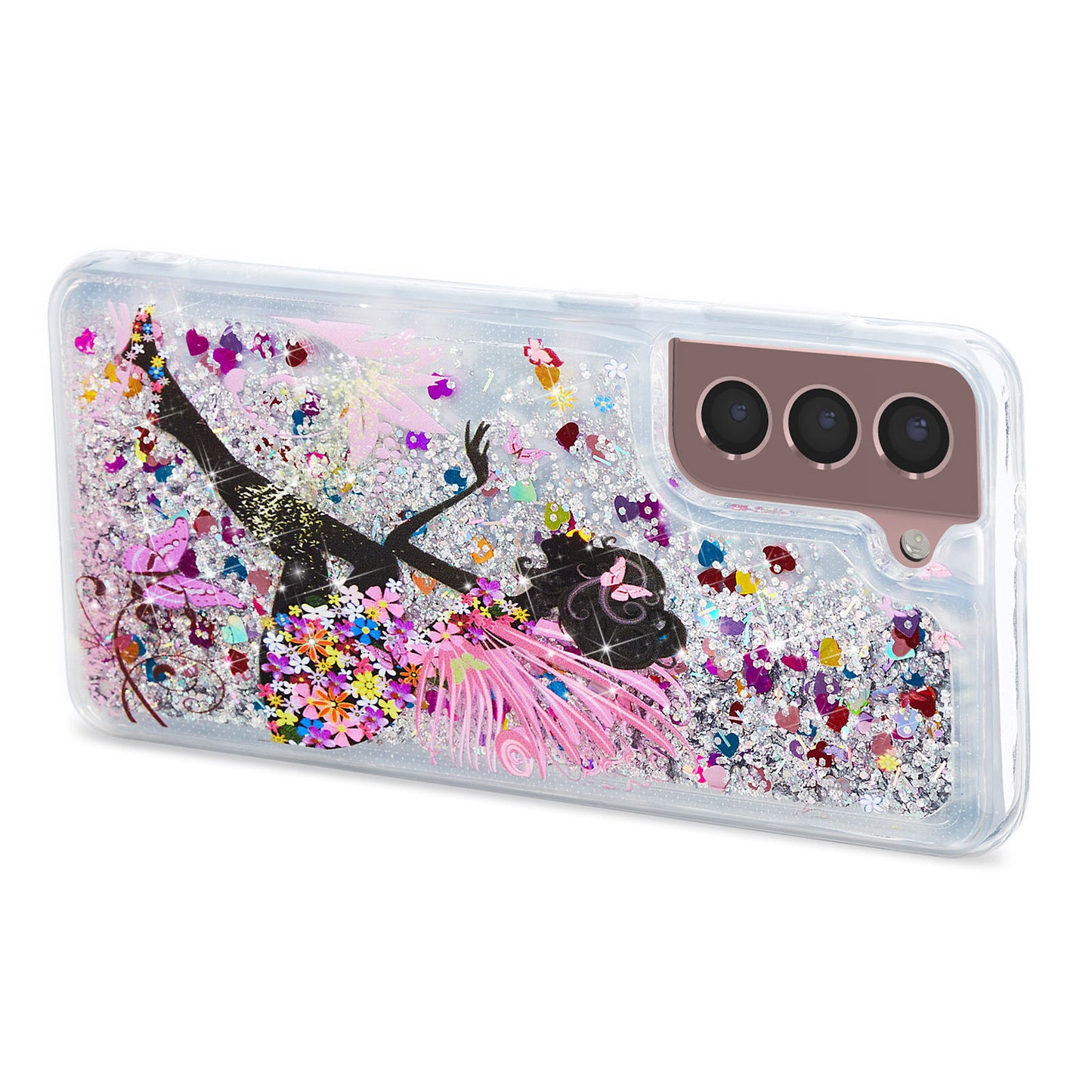 For Samsung Galaxy S23 Cell Phone Case Liquid Quicksand Embossment Pattern Phone TPU Cover