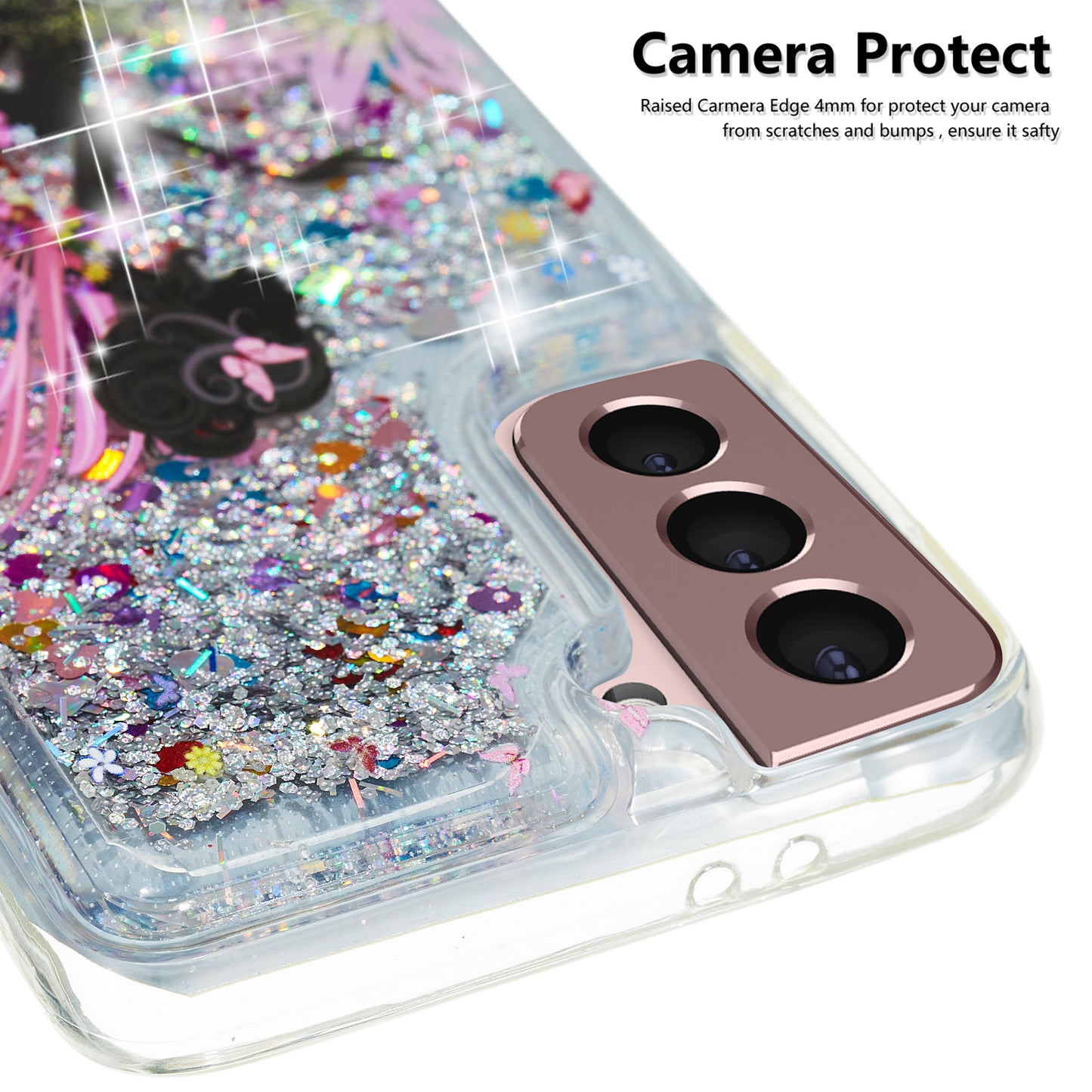 For Samsung Galaxy S23 Cell Phone Case Liquid Quicksand Embossment Pattern Phone TPU Cover
