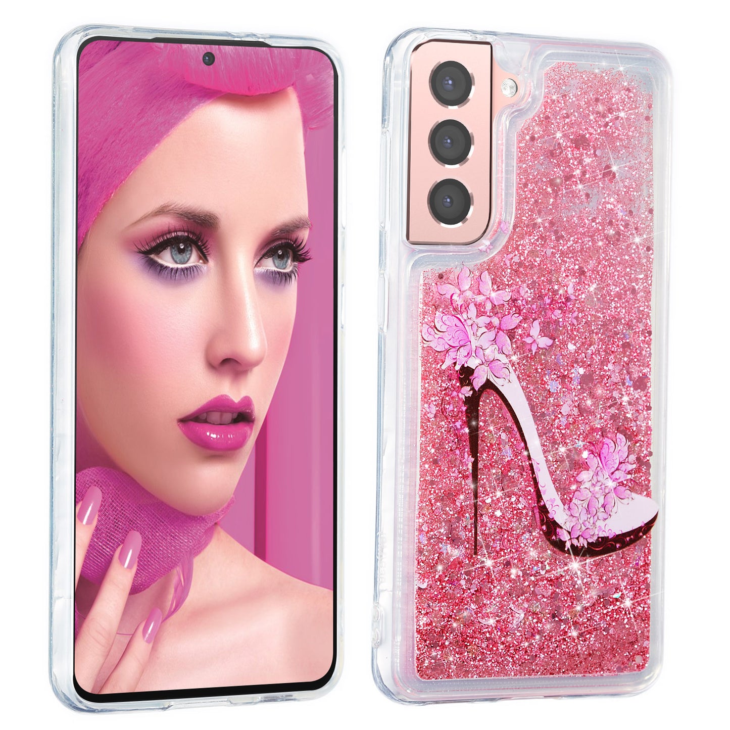 For Samsung Galaxy S23 Cell Phone Case Liquid Quicksand Embossment Pattern Phone TPU Cover