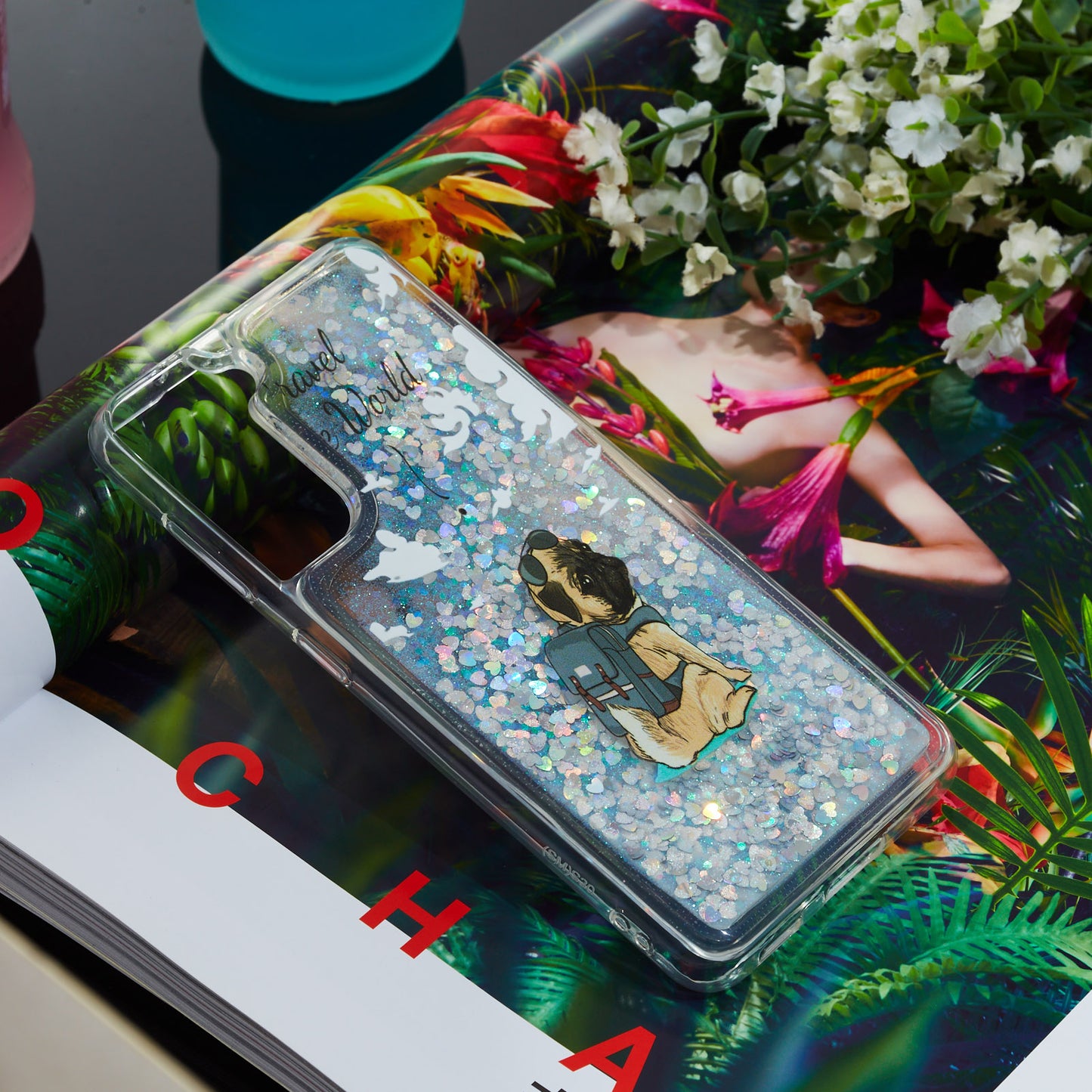 For Samsung Galaxy S23 Cell Phone Case Liquid Quicksand Embossment Pattern Phone TPU Cover