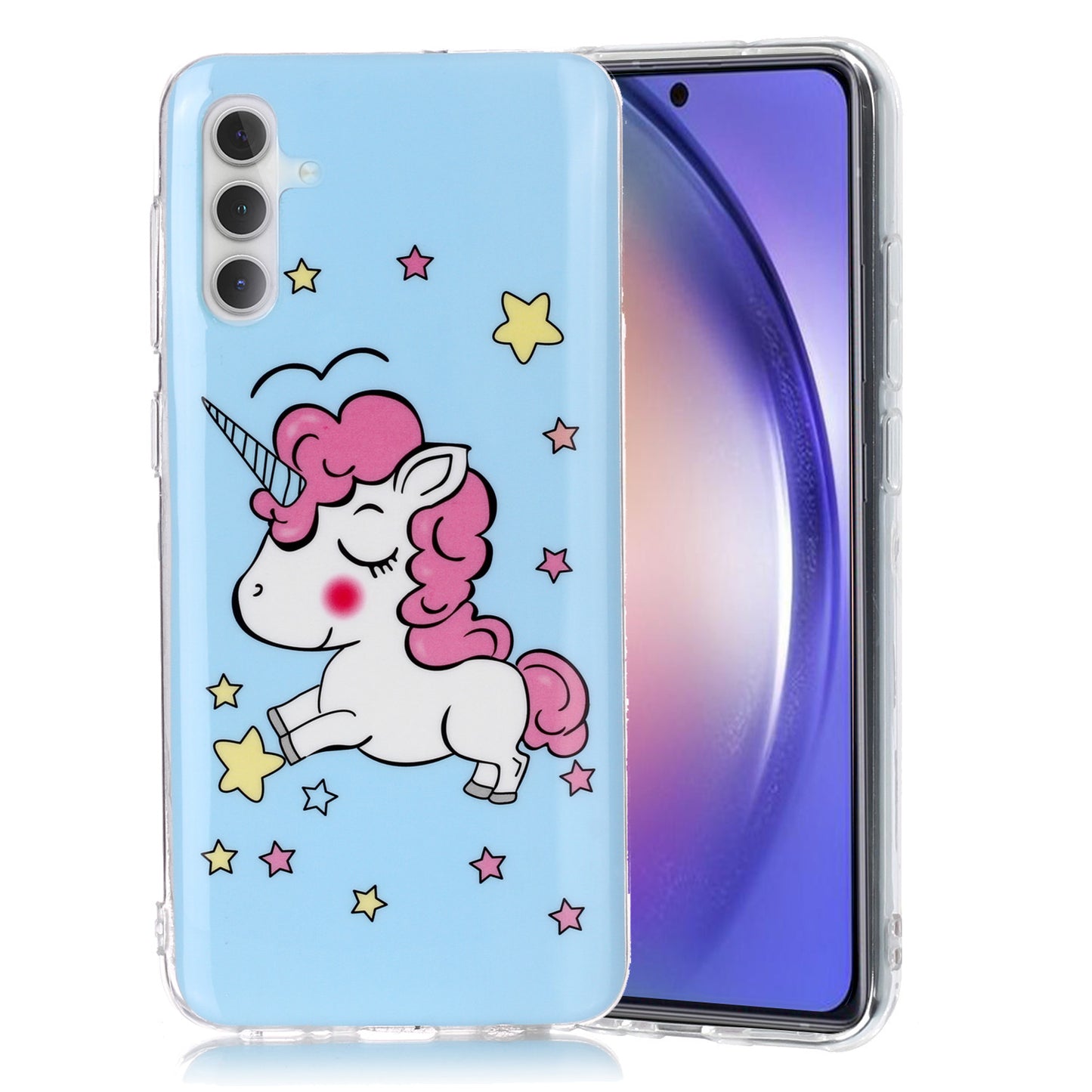For Samsung Galaxy A24 5G Phone Case Luminous Patterned IMD TPU Back Case