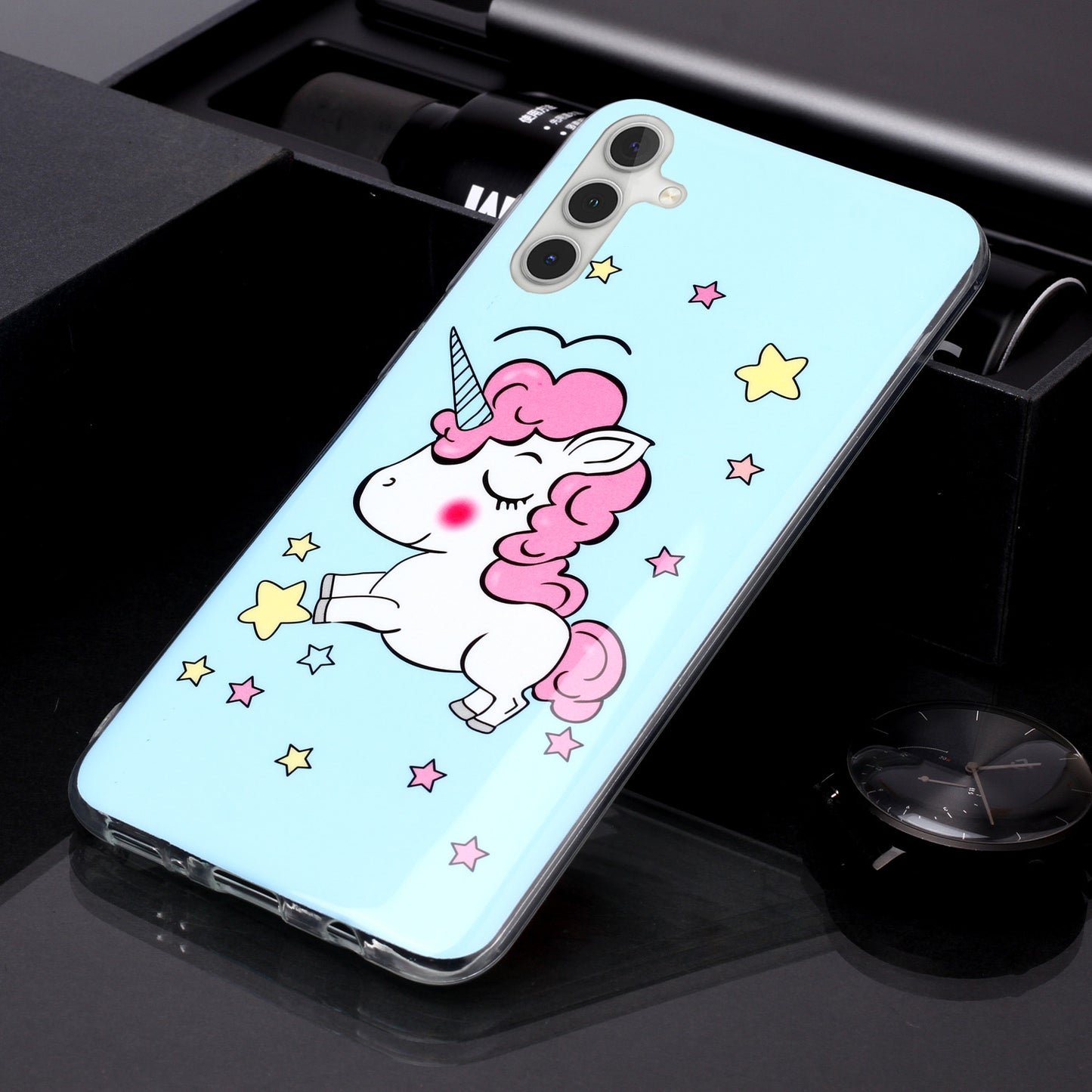 For Samsung Galaxy A24 5G Phone Case Luminous Patterned IMD TPU Back Case