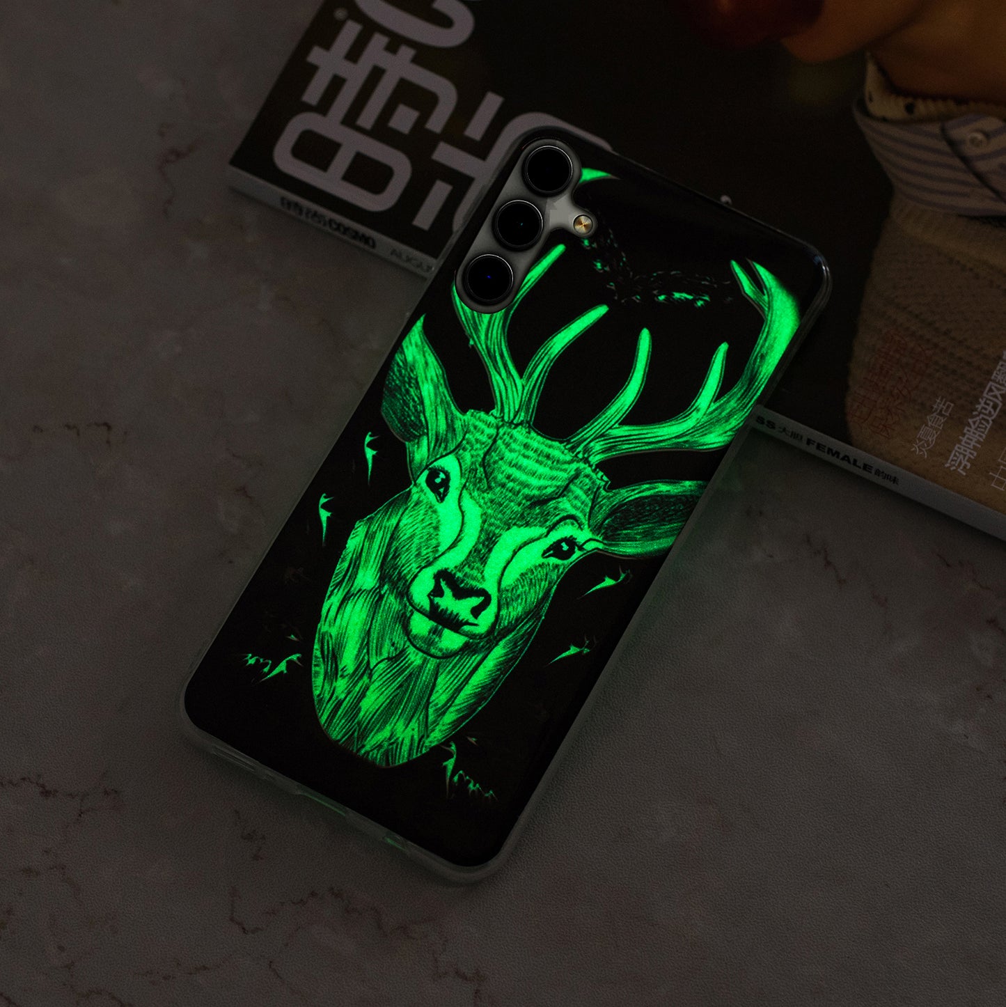 For Samsung Galaxy A24 5G Phone Case Luminous Patterned IMD TPU Back Case