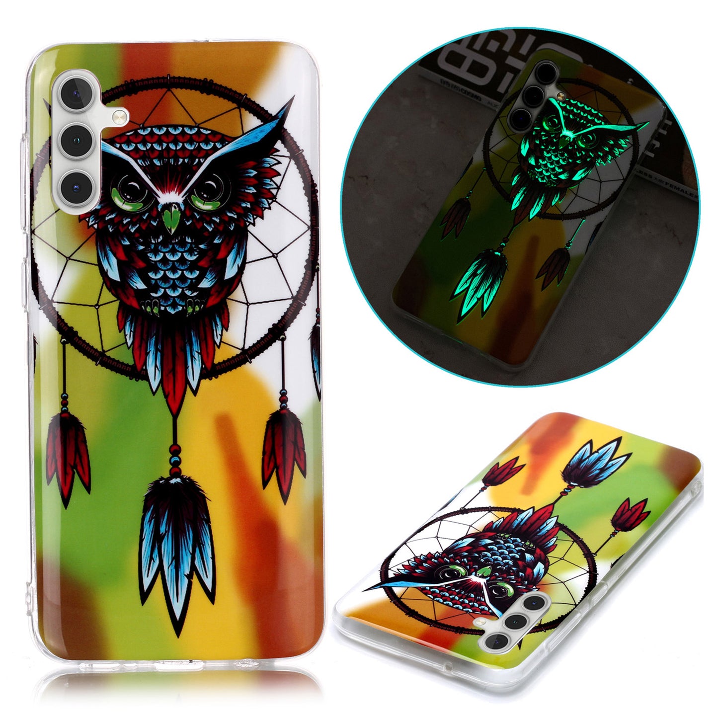 For Samsung Galaxy A24 5G Phone Case Luminous Patterned IMD TPU Back Case