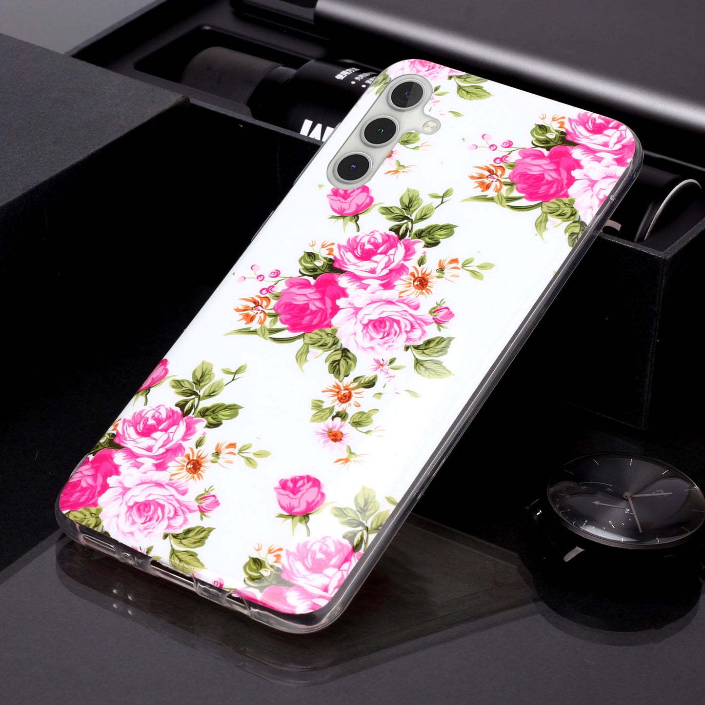 For Samsung Galaxy A24 5G Phone Case Luminous Patterned IMD TPU Back Case