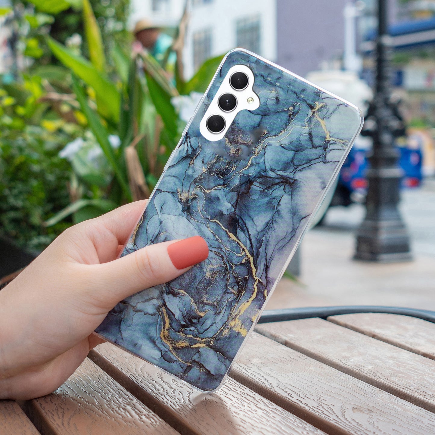 For Samsung Galaxy A54 5G Marble Pattern Phone TPU Case Anti-scratch IMD Phone Cover