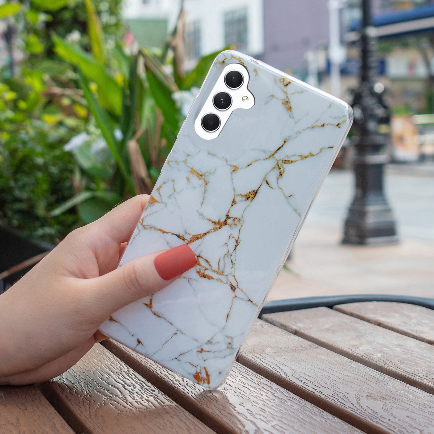 For Samsung Galaxy A54 5G Marble Pattern Phone TPU Case Anti-scratch IMD Phone Cover
