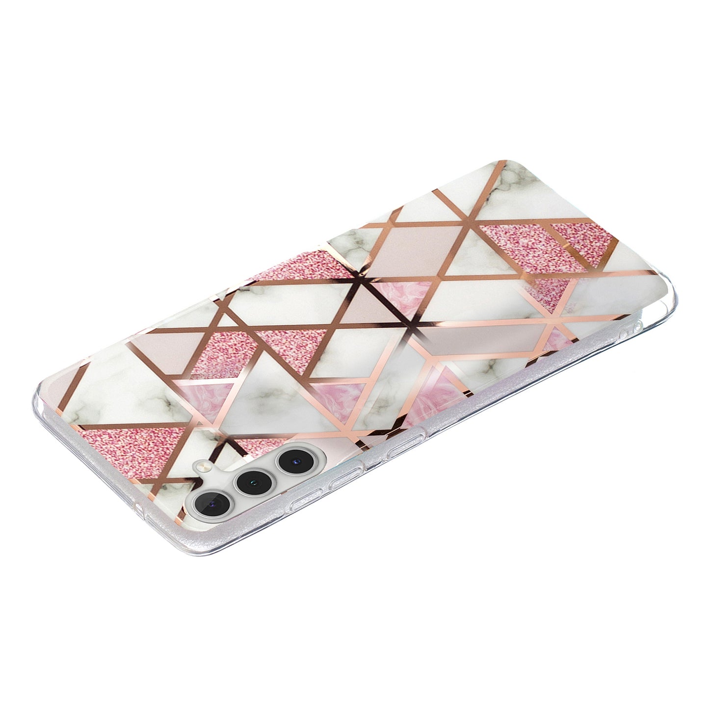 For Samsung Galaxy A24 4G Pattern IMD Case Soft TPU Electroplating Protective Phone Cover