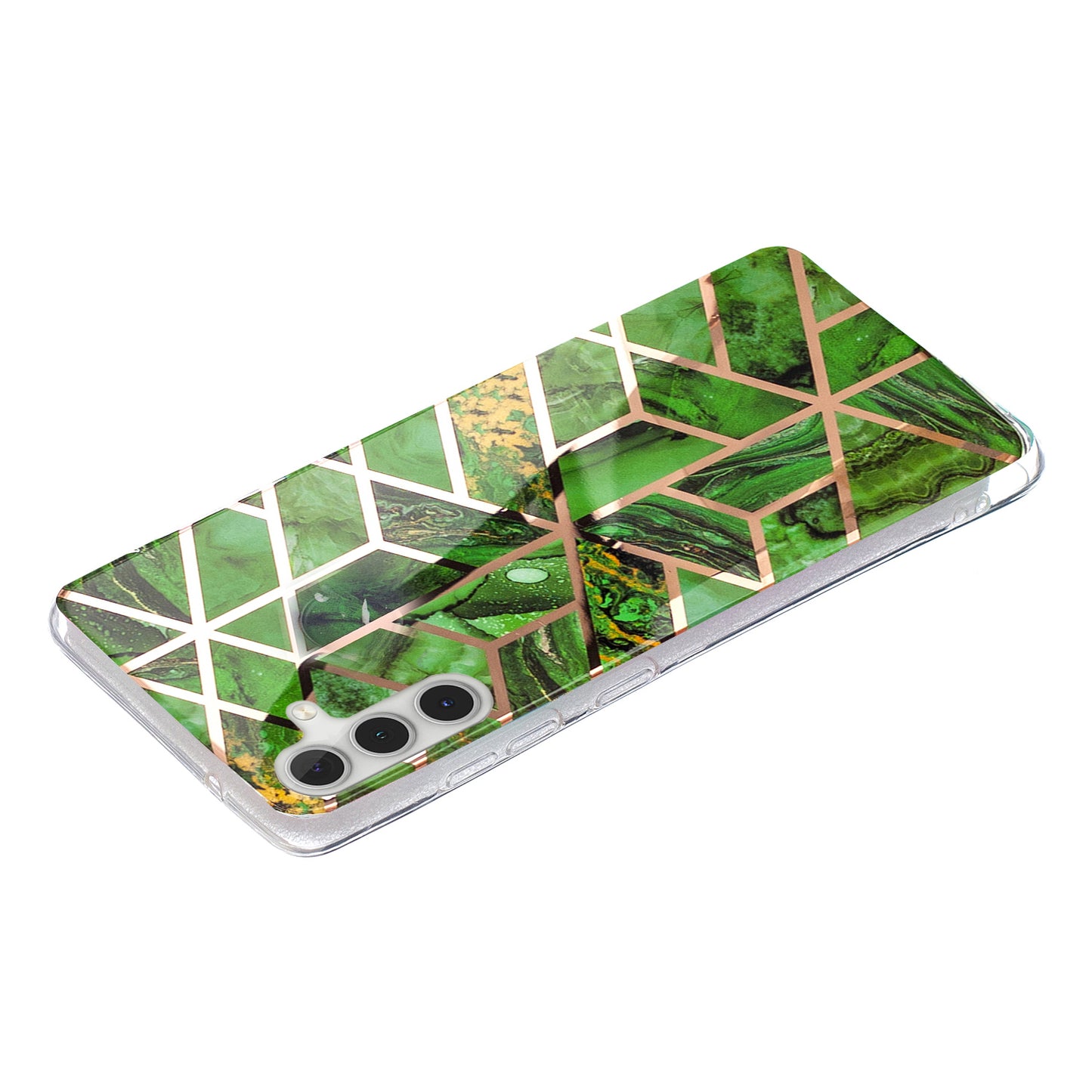 For Samsung Galaxy A24 4G Pattern IMD Case Soft TPU Electroplating Protective Phone Cover