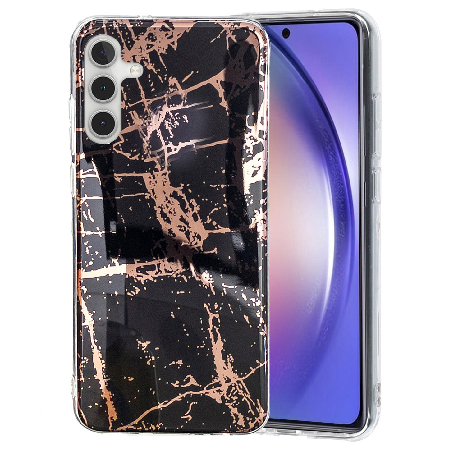 For Samsung Galaxy A24 4G Pattern IMD Case Soft TPU Electroplating Protective Phone Cover