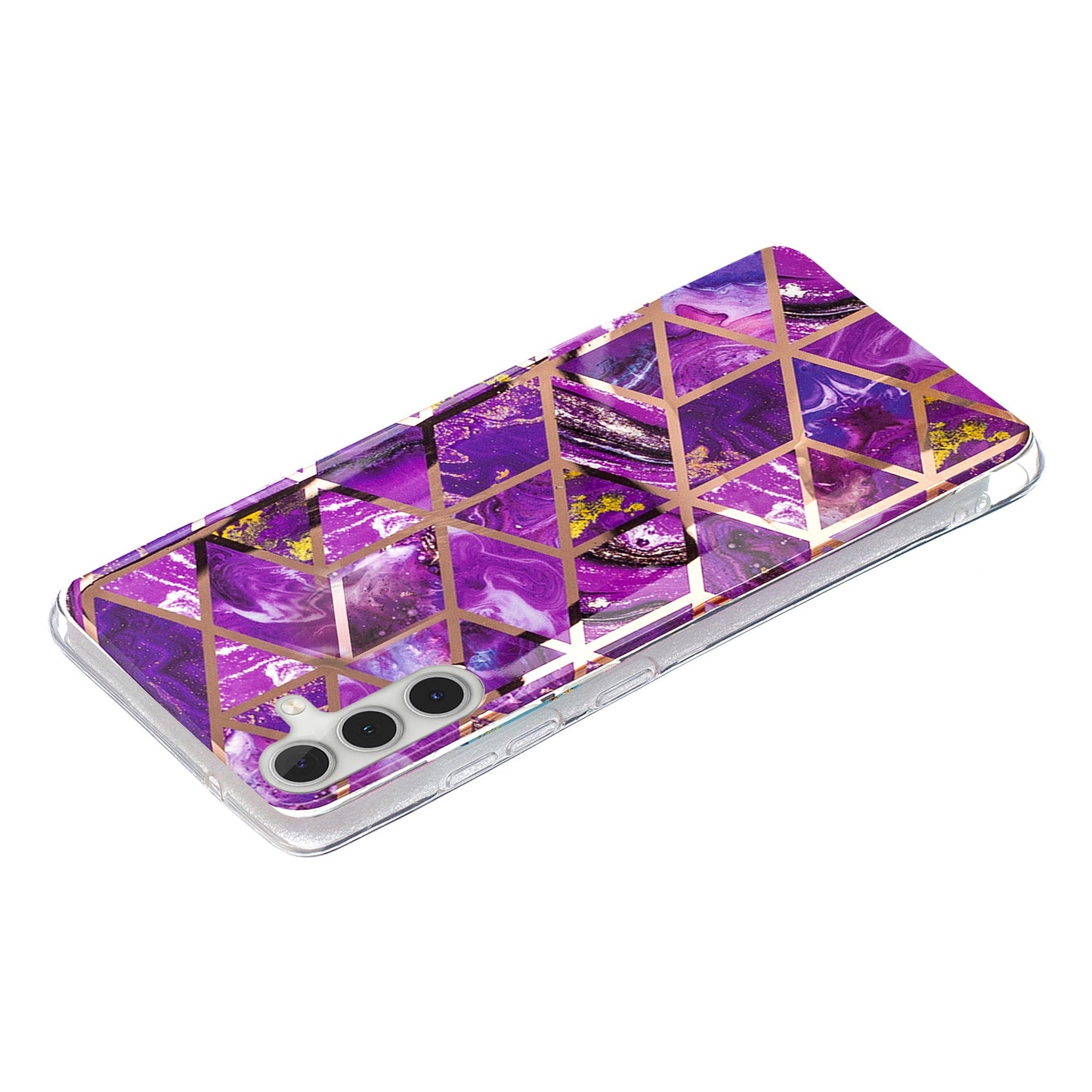 For Samsung Galaxy A24 4G Pattern IMD Case Soft TPU Electroplating Protective Phone Cover