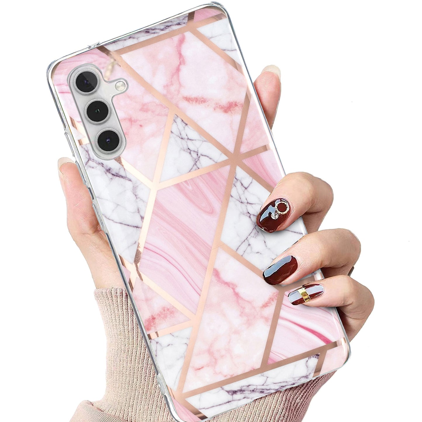 For Samsung Galaxy A24 4G Pattern IMD Case Soft TPU Electroplating Protective Phone Cover