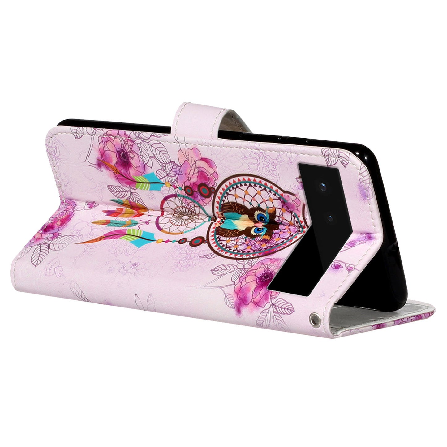 For Google Pixel 6 Pattern Printing Leather Wallet Flip Case Stand Protective Phone Cover