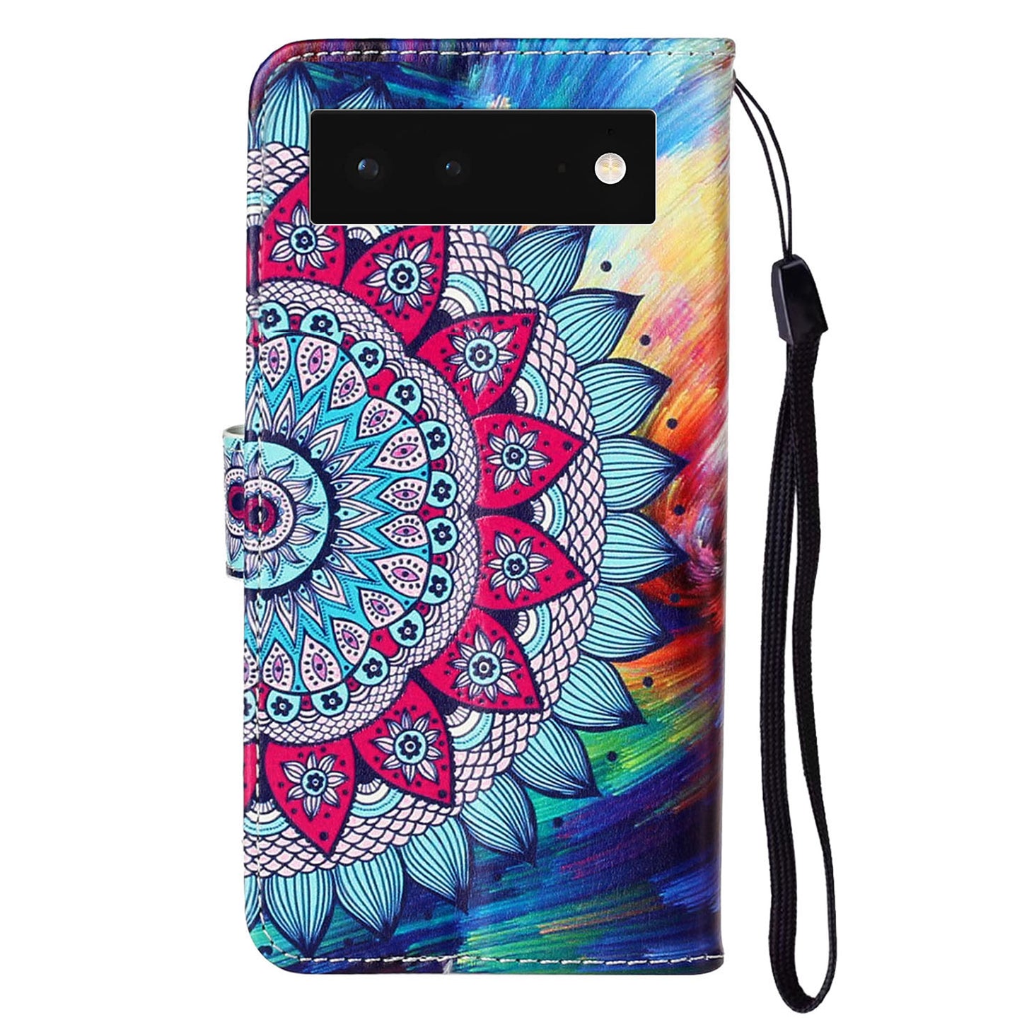 For Google Pixel 6 Pattern Printing Leather Wallet Flip Case Stand Protective Phone Cover