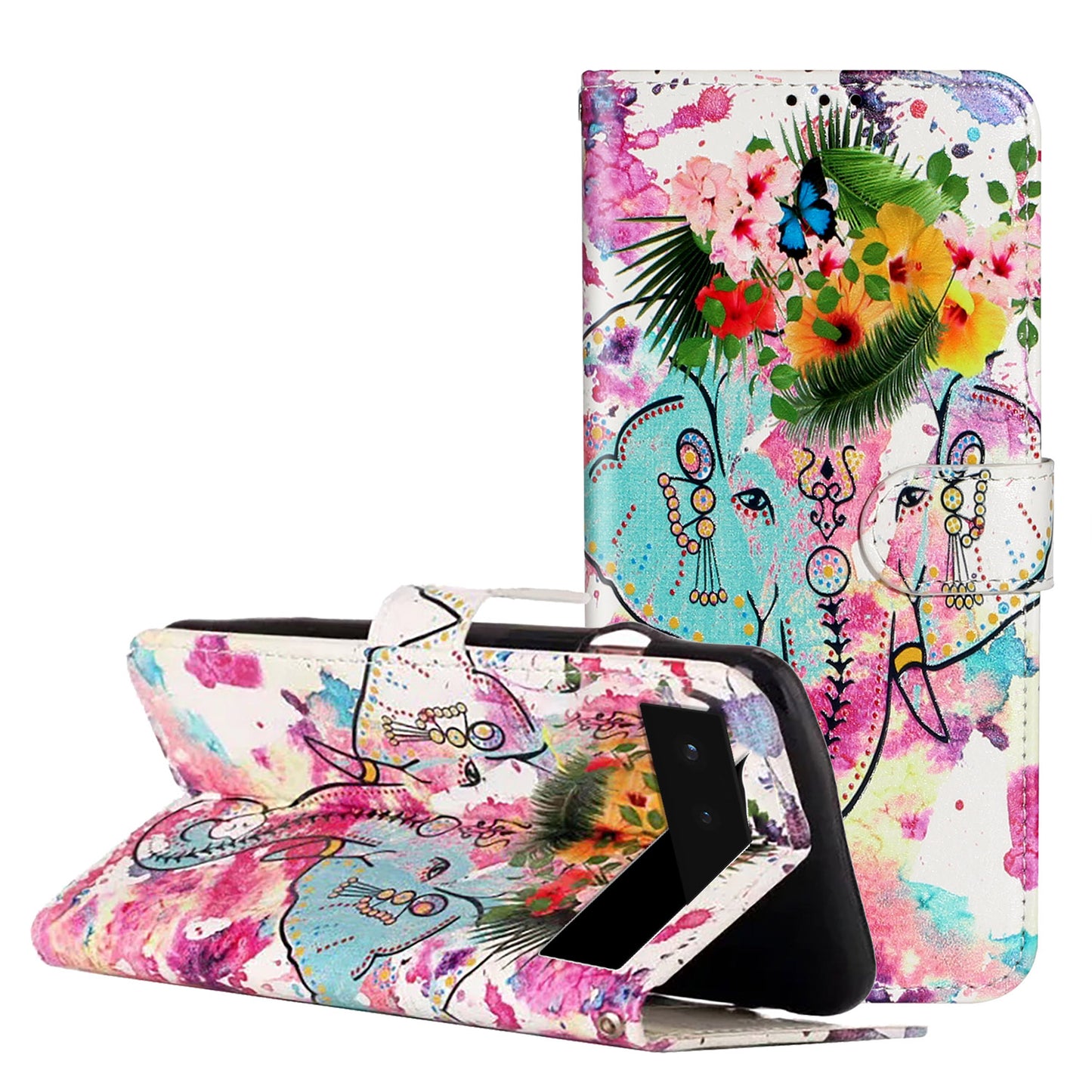 For Google Pixel 6 Pattern Printing Leather Wallet Flip Case Stand Protective Phone Cover