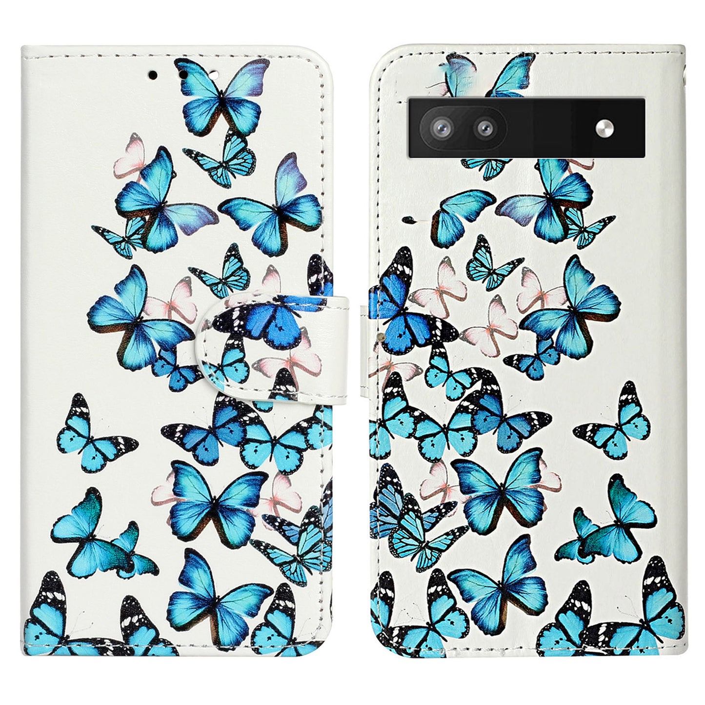 Wallet Phone Case for Google Pixel 7a Anti-Drop Shockproof Case Pattern Printing Leather Flip Cover