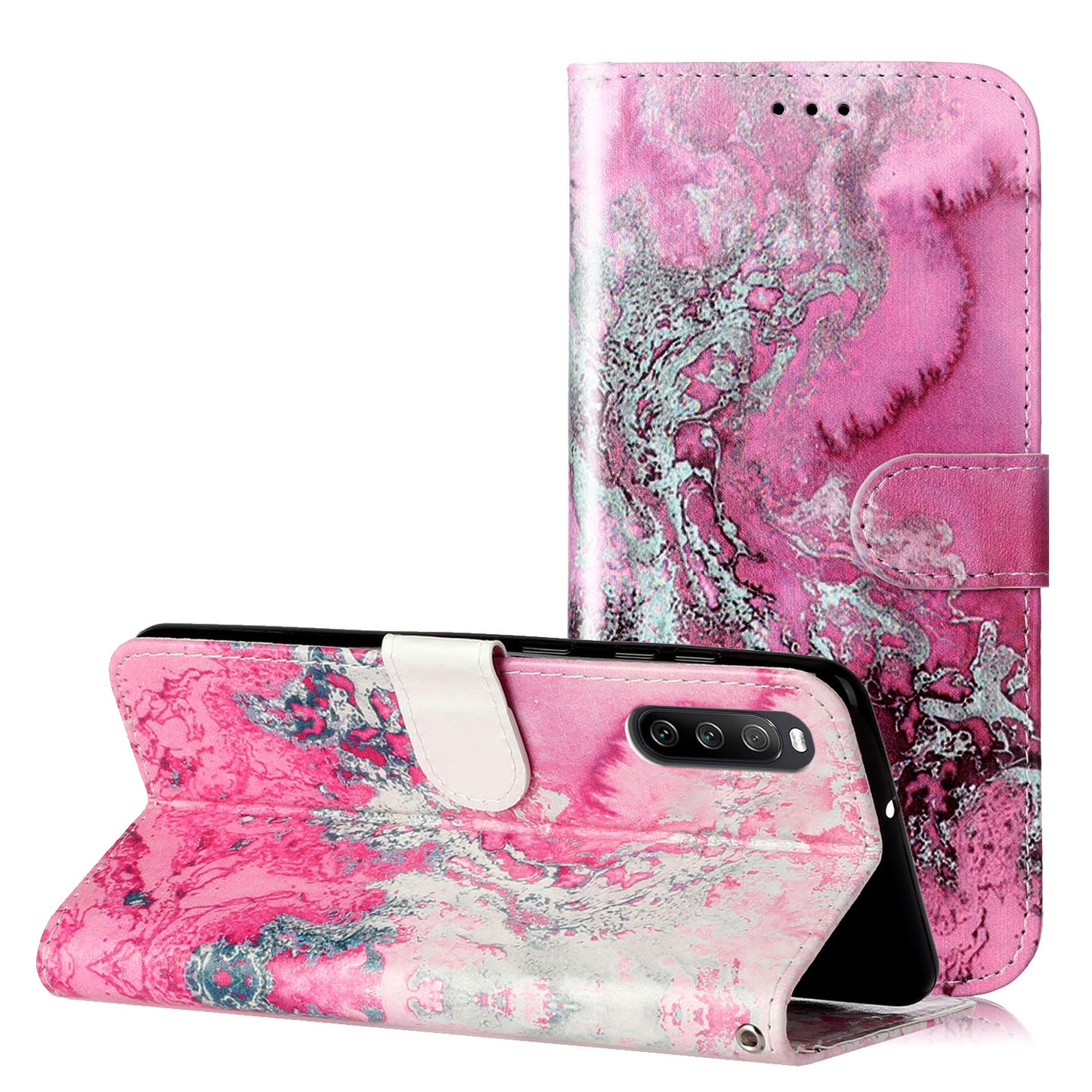 Wallet Phone Case for Sony Xperia 10 V Scratch-Proof Phone Shell Pattern Printing Leather Cover