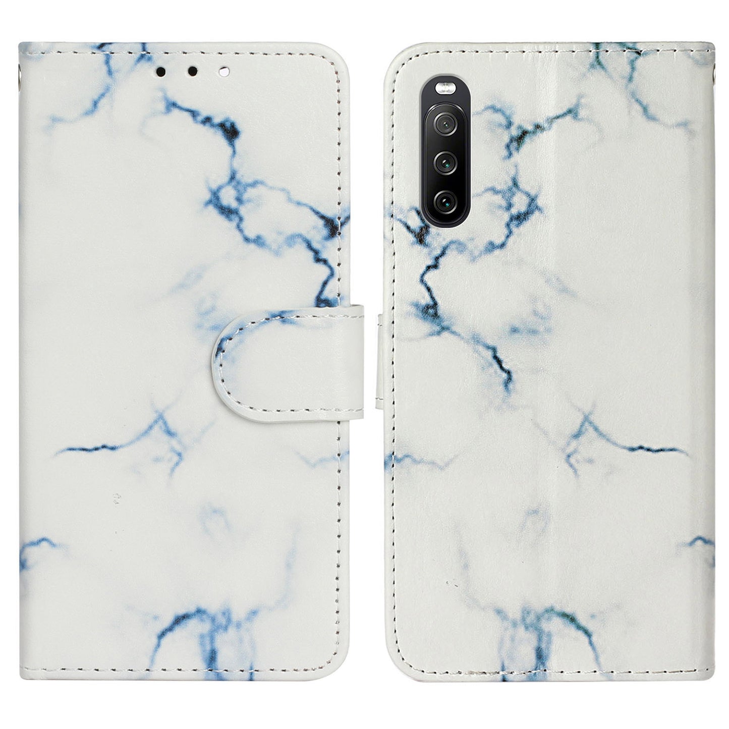 Wallet Phone Case for Sony Xperia 10 V Scratch-Proof Phone Shell Pattern Printing Leather Cover