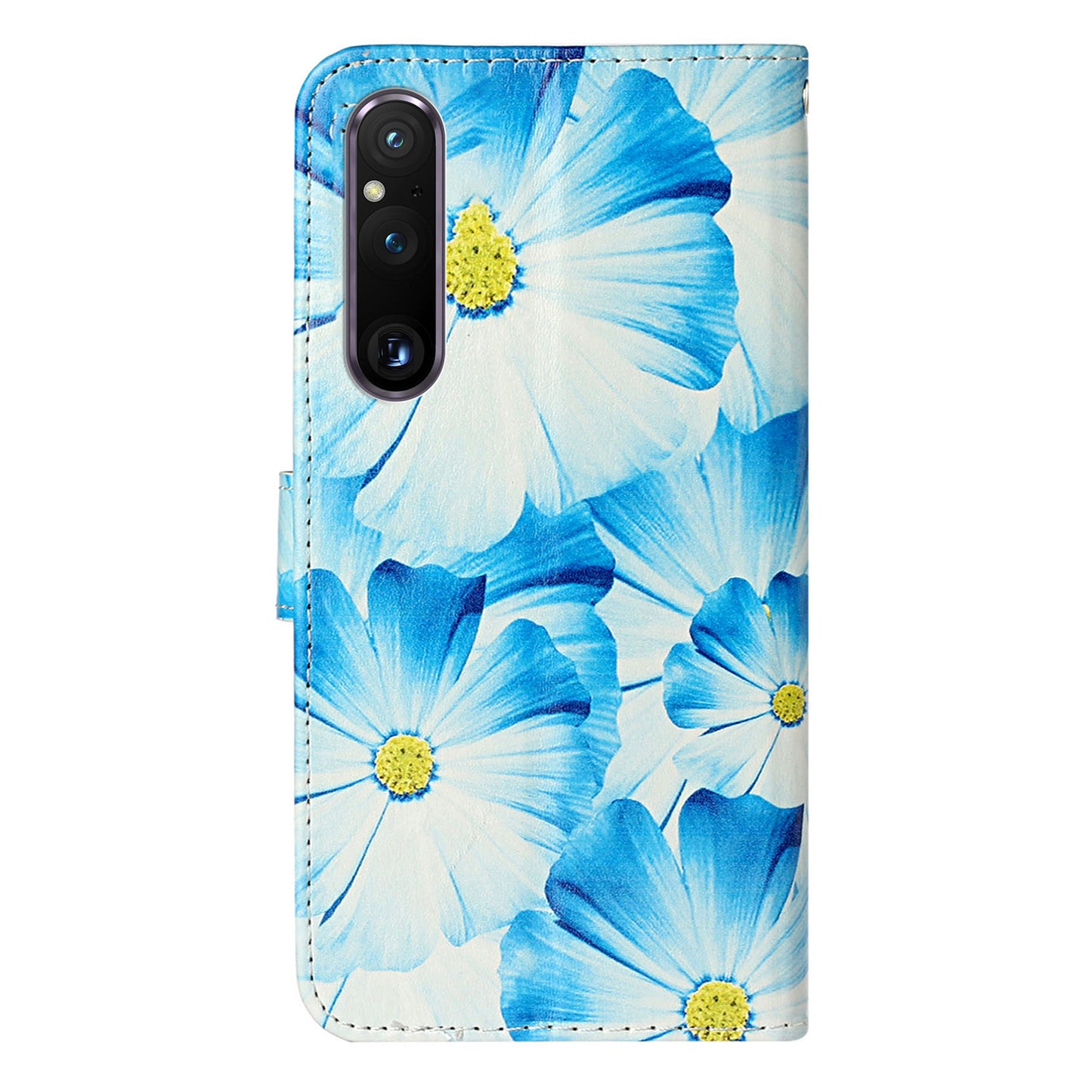 Pattern Printing Phone Case for Sony Xperia 1 V Anti-Fall Wallet Leather Cover with Stand
