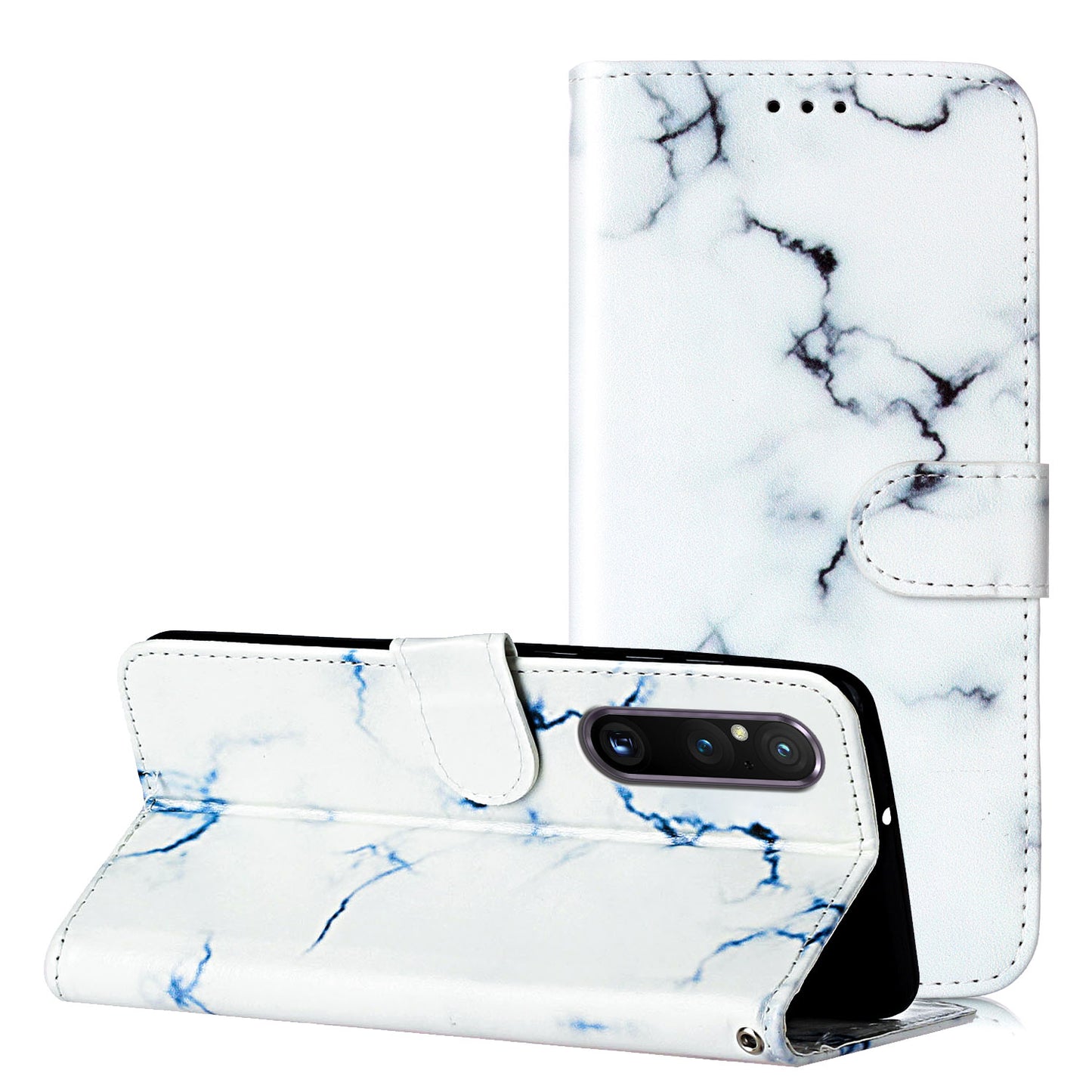 Pattern Printing Phone Case for Sony Xperia 1 V Anti-Fall Wallet Leather Cover with Stand