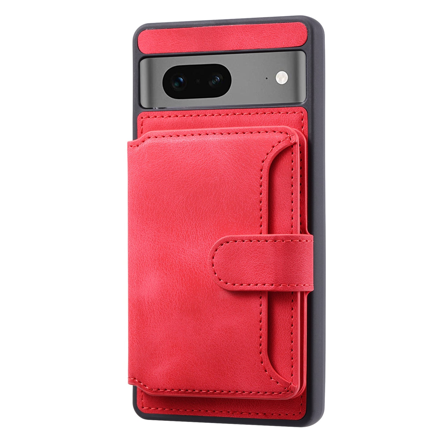 For Google Pixel 6a Leather Coated TPU Phone Case RFID Blocking Wallet Phone Kickstand Cover