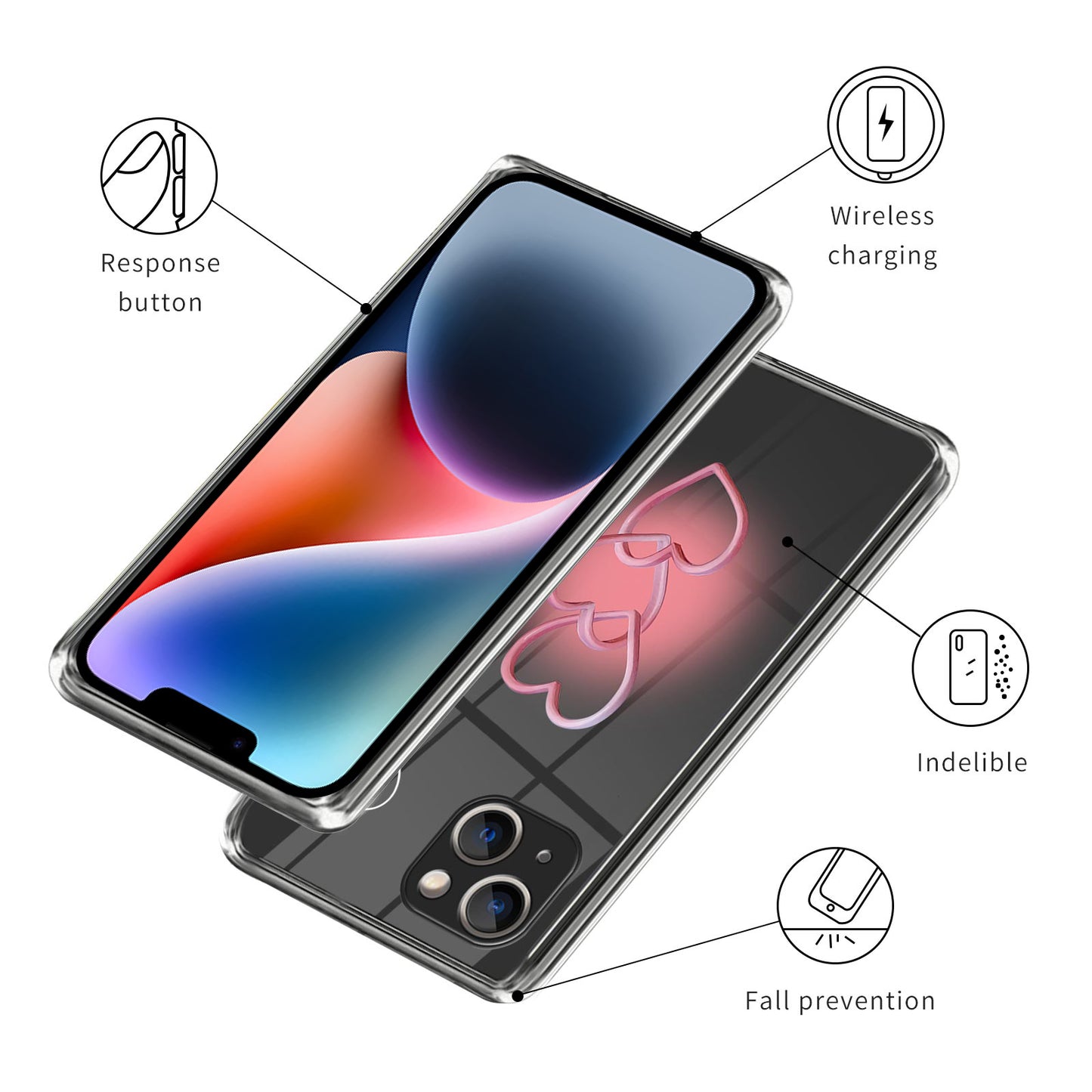 Pattern Printing Phone Case for iPhone 14 , Anti-drop TPU Mobile Phone Cover