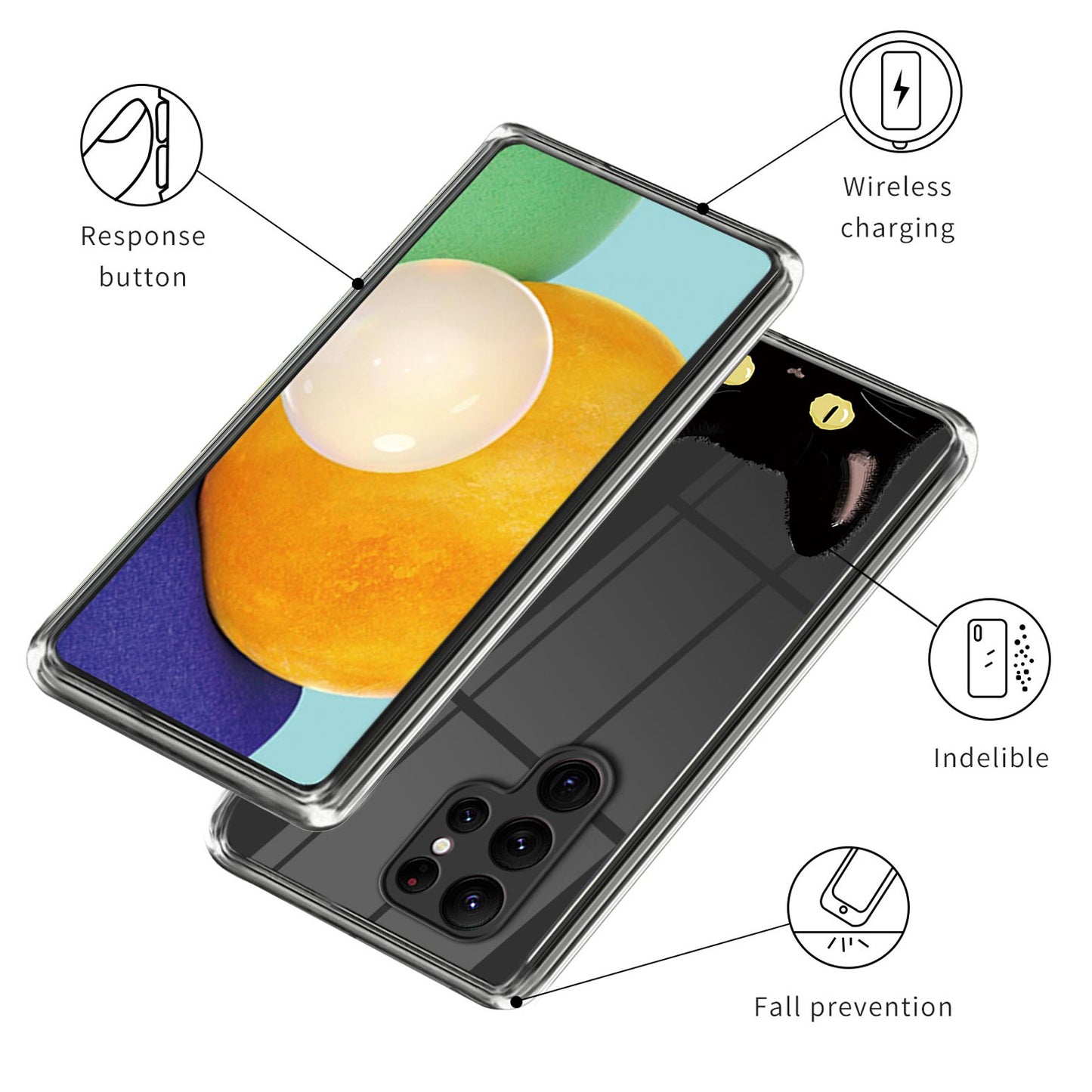 For Samsung Galaxy S23 Ultra Pattern Printing Phone TPU Case Cell Phone Cover