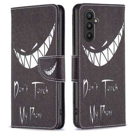 For Samsung Galaxy A24 4G Pattern Printing Anti-drop Phone Case PU Leather Wallet Stand Cover