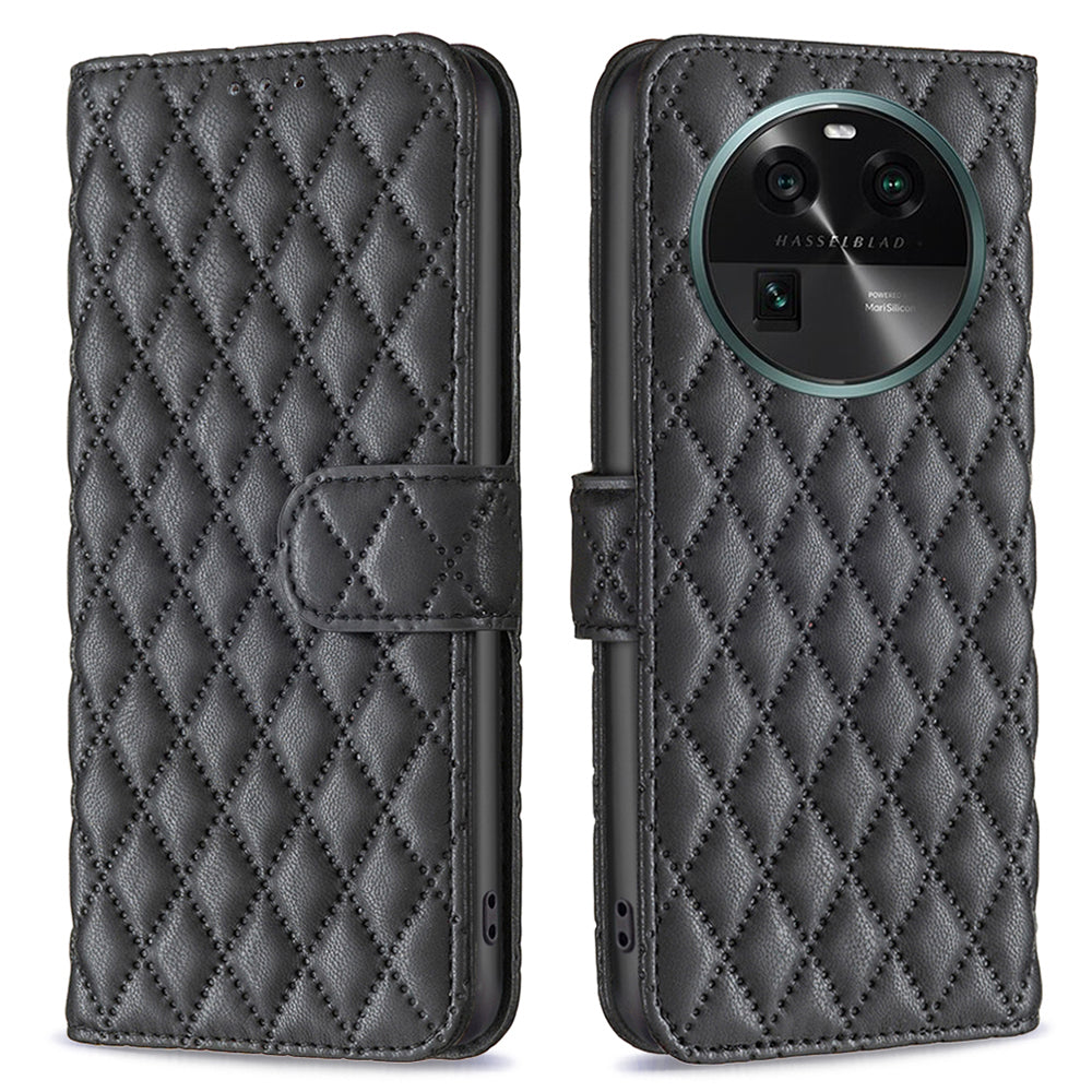 BINFEN COLOR BF Style-14 for Oppo Find X6 Stand Wallet Leather Phone Case Smartphone Cover
