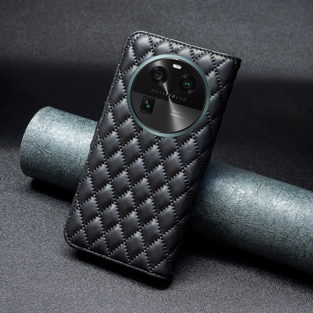 BINFEN COLOR BF Style-14 for Oppo Find X6 Stand Wallet Leather Phone Case Smartphone Cover