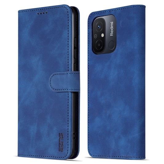 AZNS For Xiaomi Poco C55 4G / Redmi 11A 4G / Redmi 12C 4G Leather Phone Cover Stand Wallet Case
