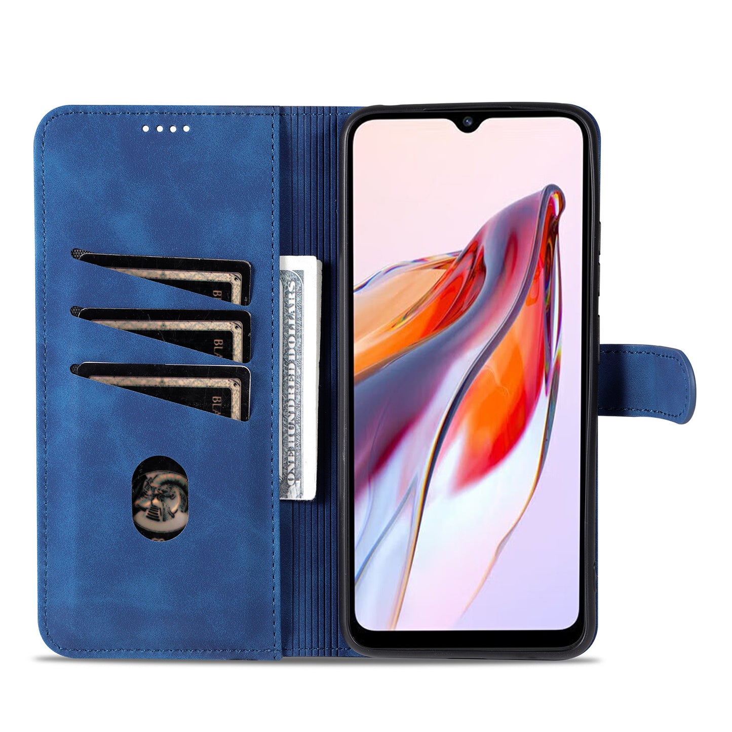 AZNS For Xiaomi Poco C55 4G / Redmi 11A 4G / Redmi 12C 4G Leather Phone Cover Stand Wallet Case