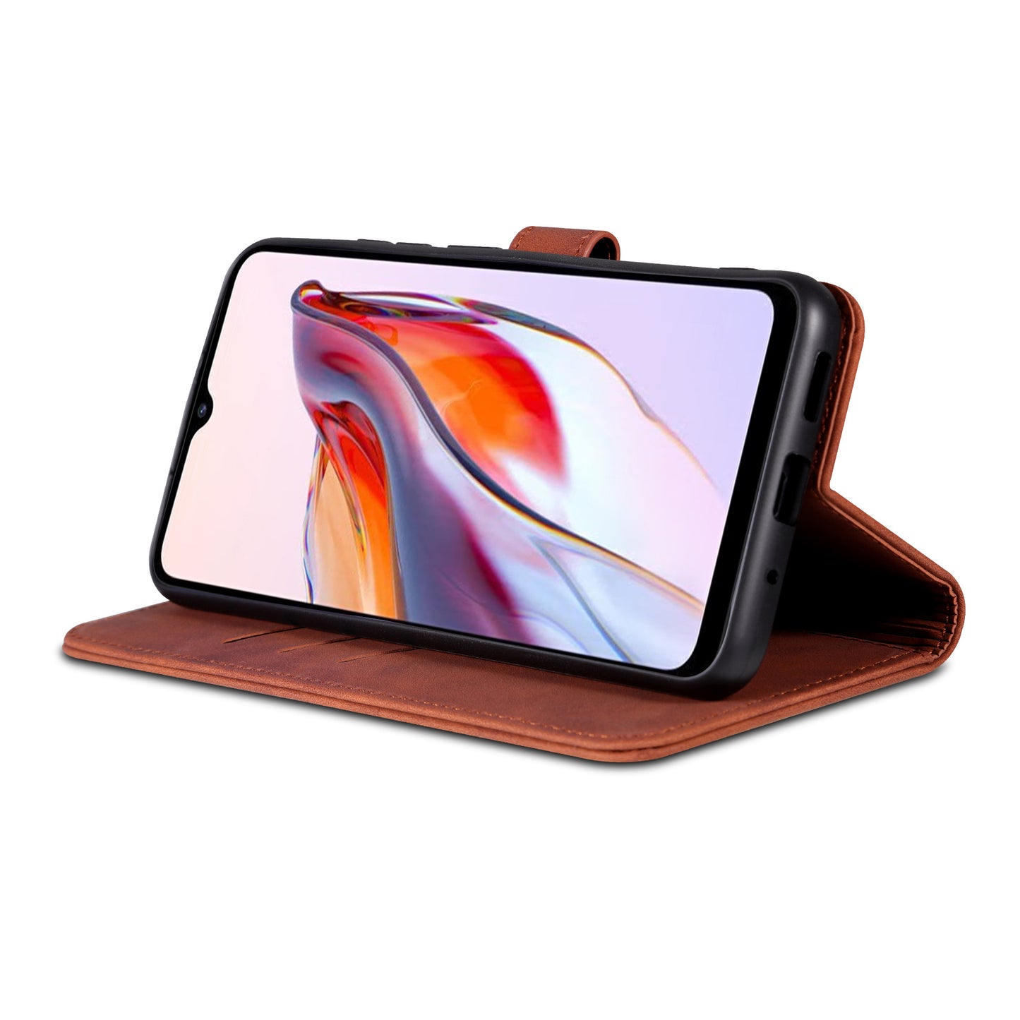 AZNS For Xiaomi Poco C55 4G / Redmi 11A 4G / Redmi 12C 4G Leather Phone Cover Stand Wallet Case