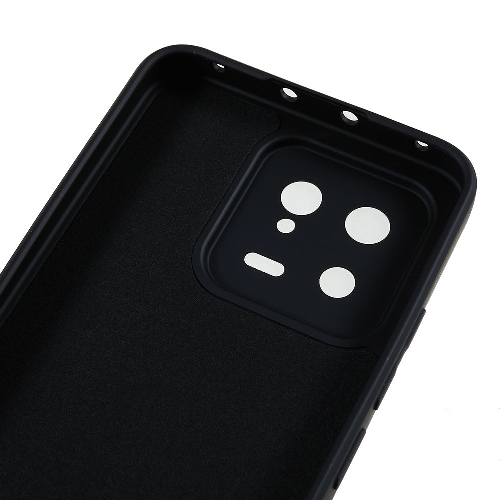 For Xiaomi 13 5G Anti-scratch TPU Phone Case Fiber Lining Rubberized Protective Cover