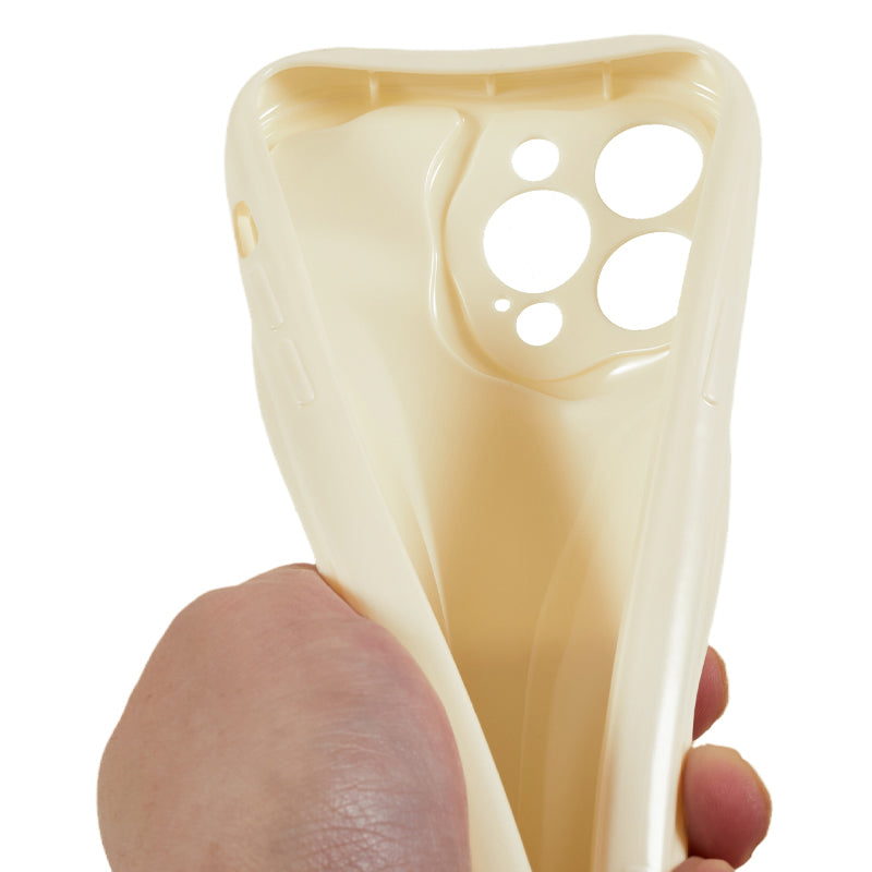 For iPhone 14 Pro Protective Cover Wave Design Flexible TPU Anti-drop Mobile Case