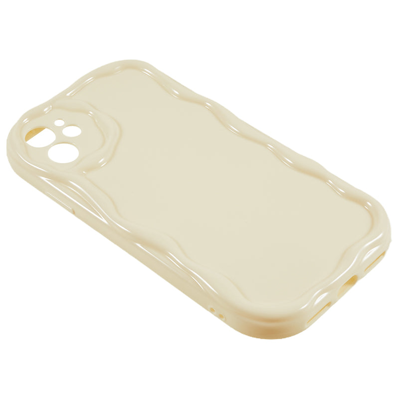 For iPhone 11 6.1 inch Glossy Wave Design Soft TPU Mobile Case Shockproof Back Cover