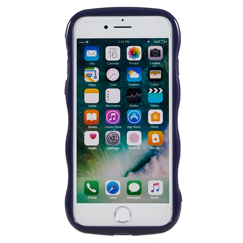 Shockproof Case for iPhone 7 / 8 / SE (2020) / SE (2022) TPU Protective Shell Wavy Edge Phone Back Cover